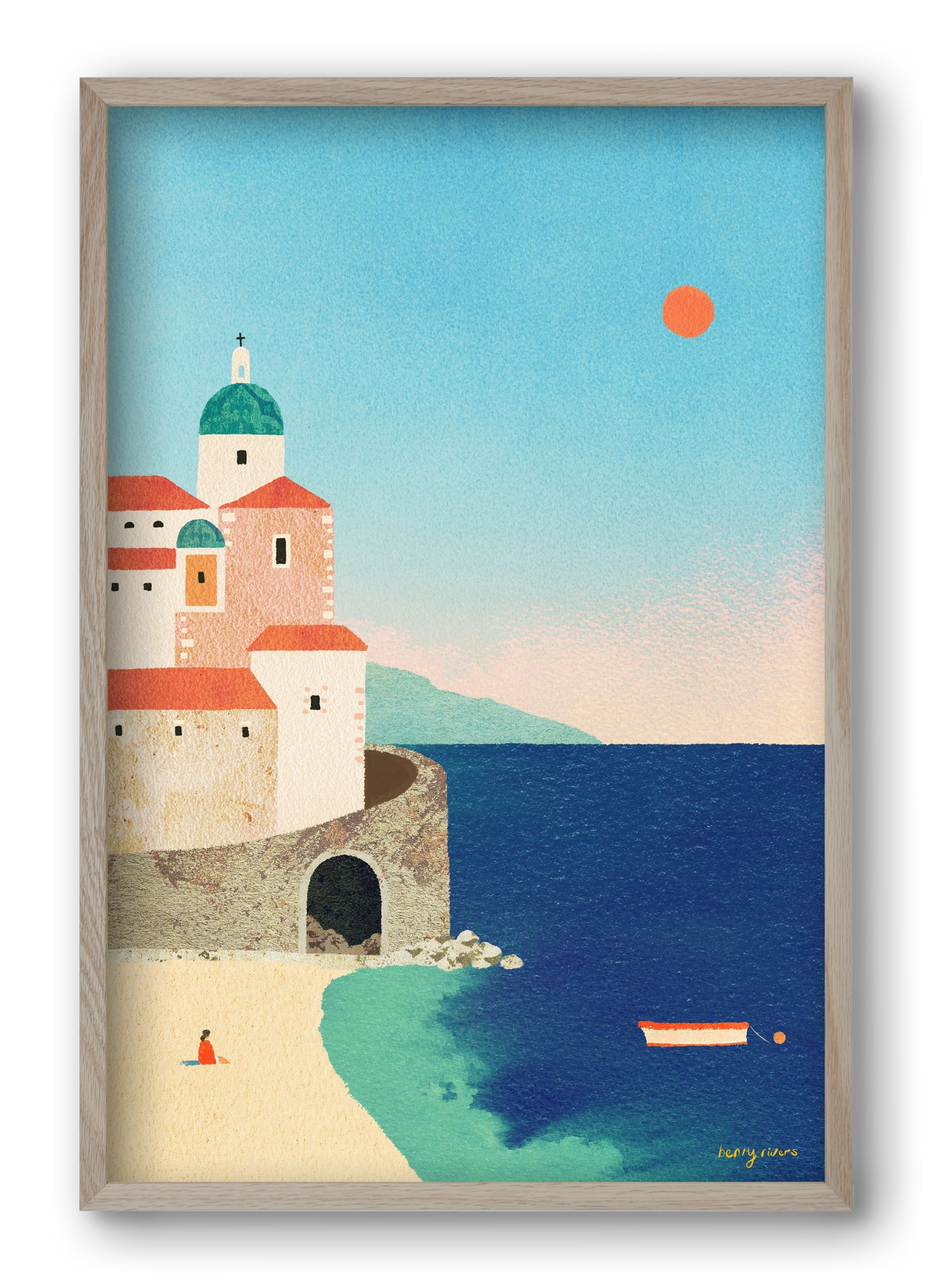 Summer in Italy, 40x60 cm (40x60 cm), Tölgy keret