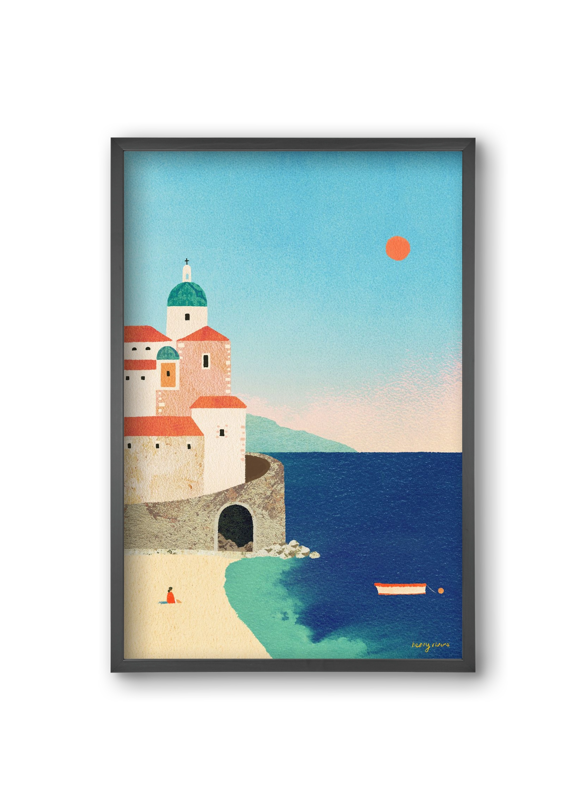 Summer in Italy, 20x30 cm (20x30 cm), Fekete keret