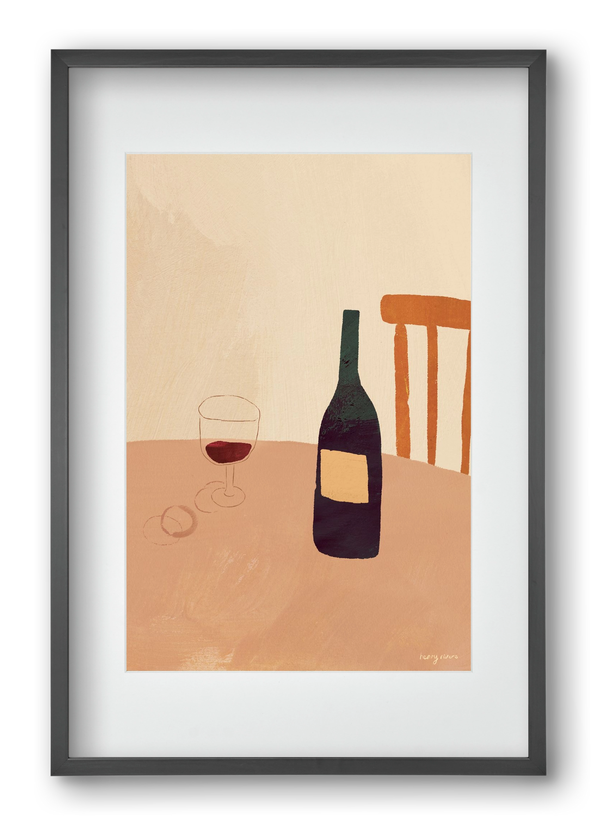Summer wine, 40x60 cm (30x45 cm), Fekete keret, paszpartuval