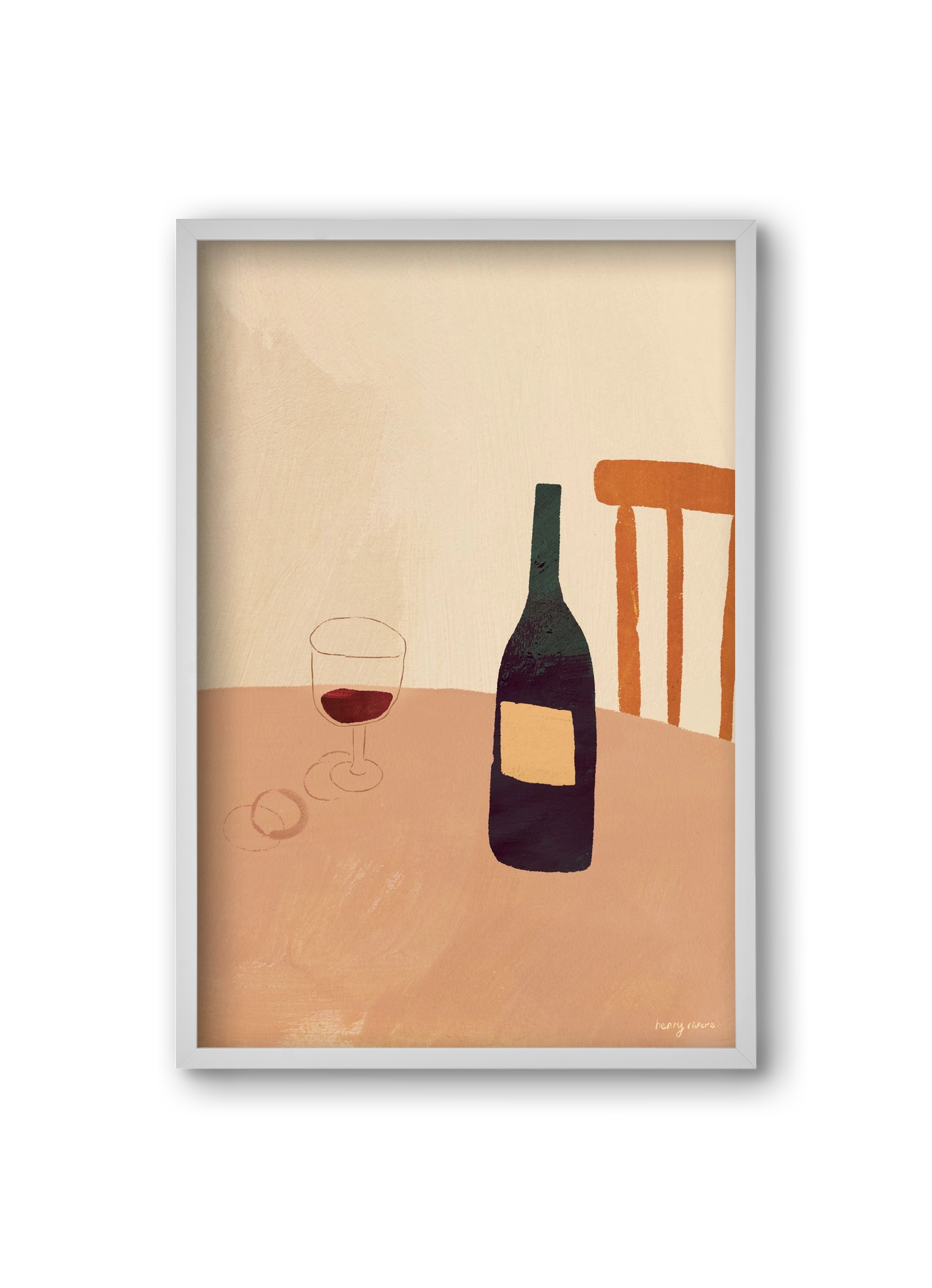 Summer wine, 20x30 cm (20x30 cm), Fehér keret