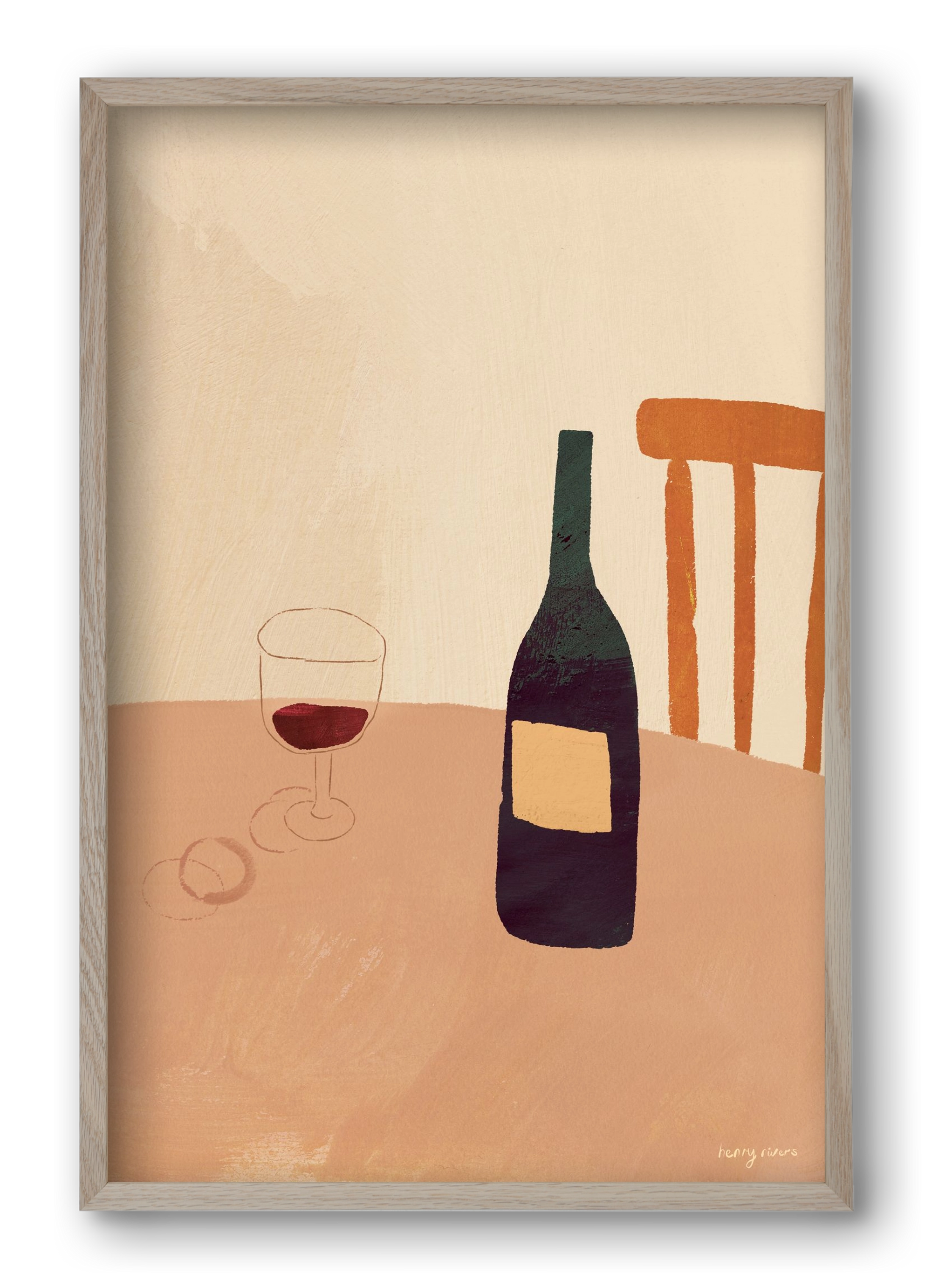 Summer wine, 40x60 cm (40x60 cm), Tölgy keret