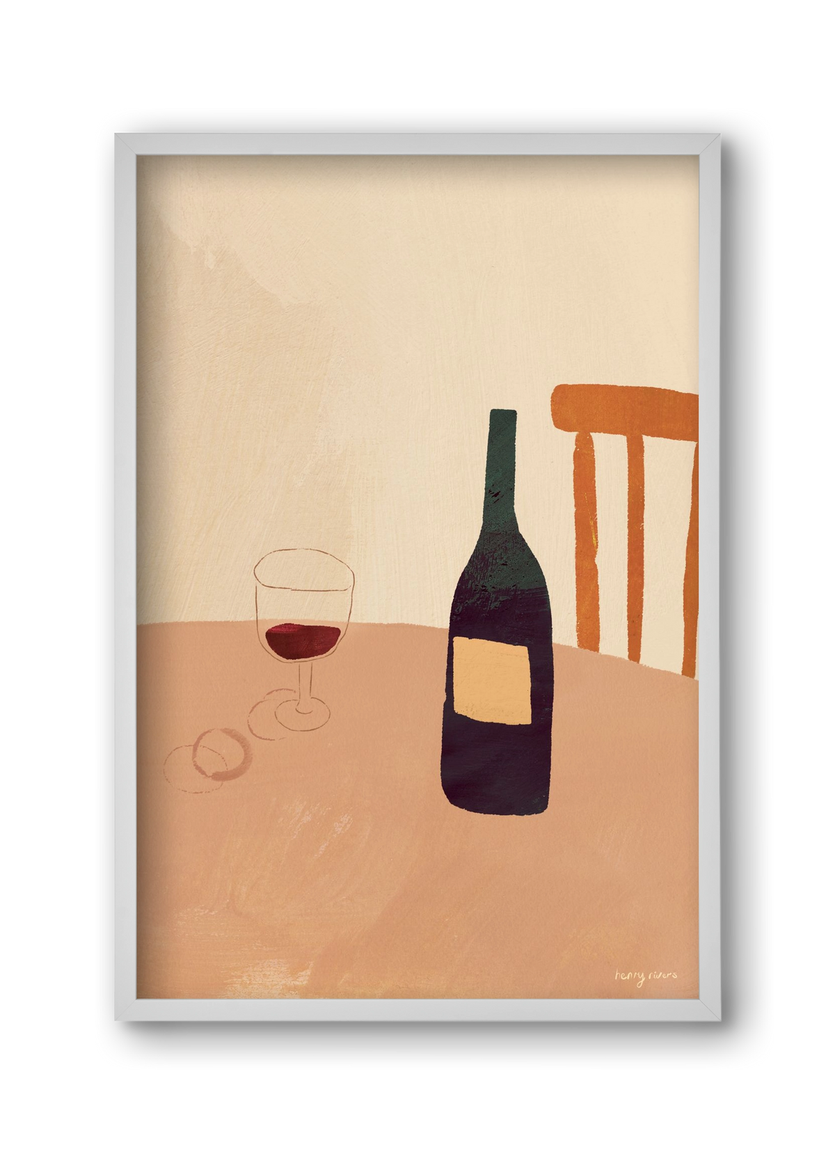 Summer wine, 30x45 cm (30x45 cm), Fehér keret