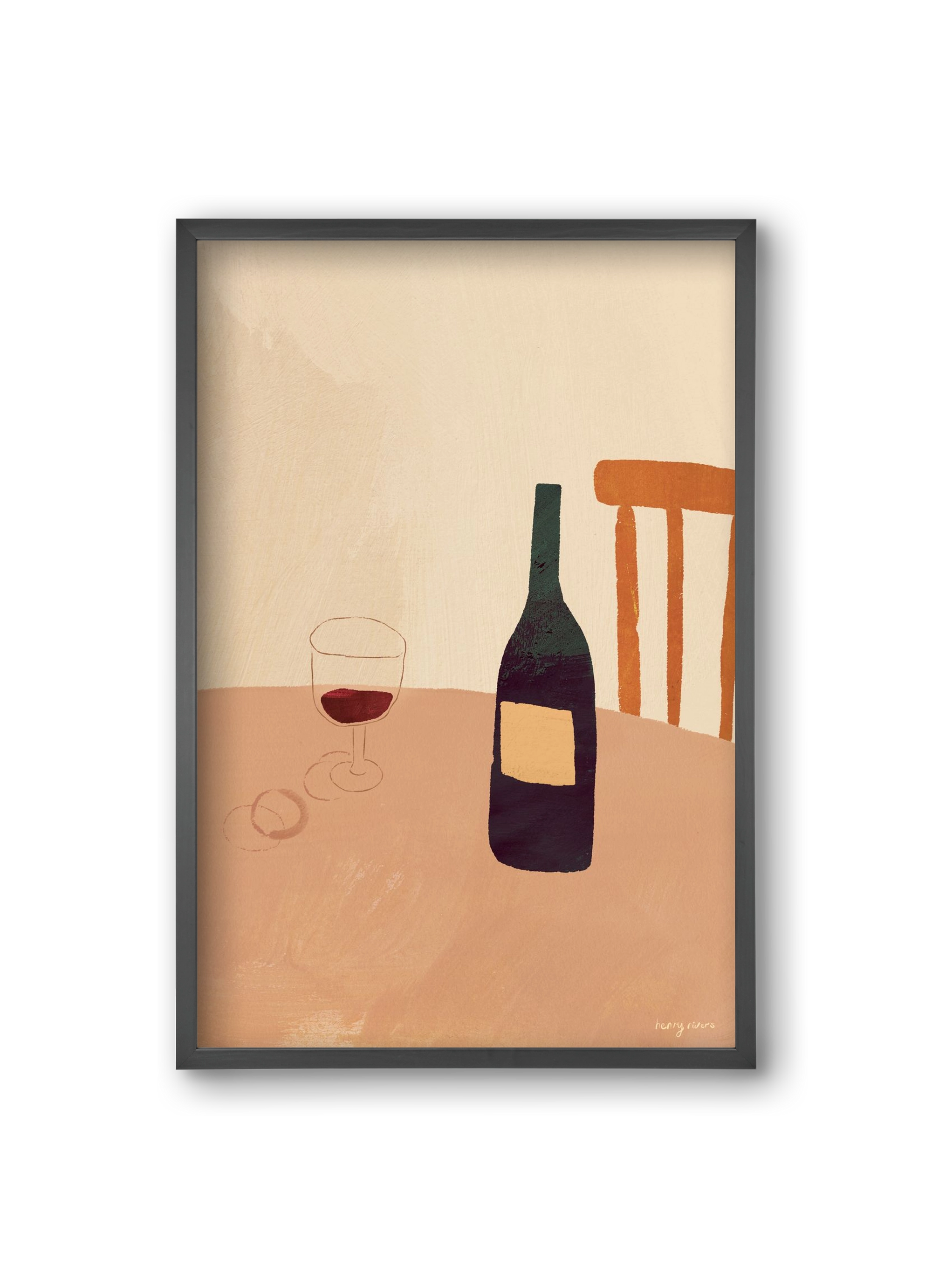 Summer wine, 20x30 cm (20x30 cm), Fekete keret