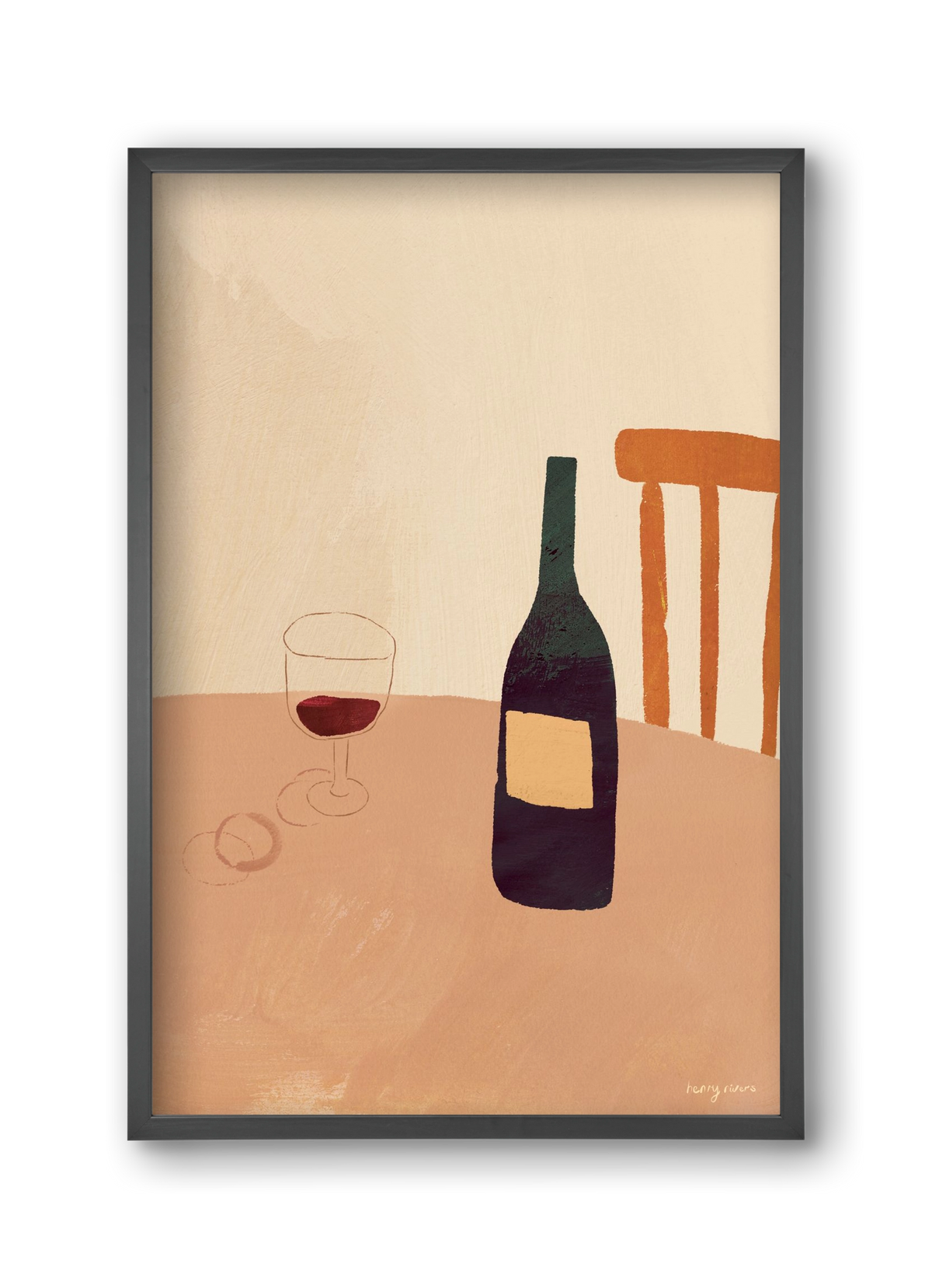 Summer wine, 30x45 cm (30x45 cm), Fekete keret