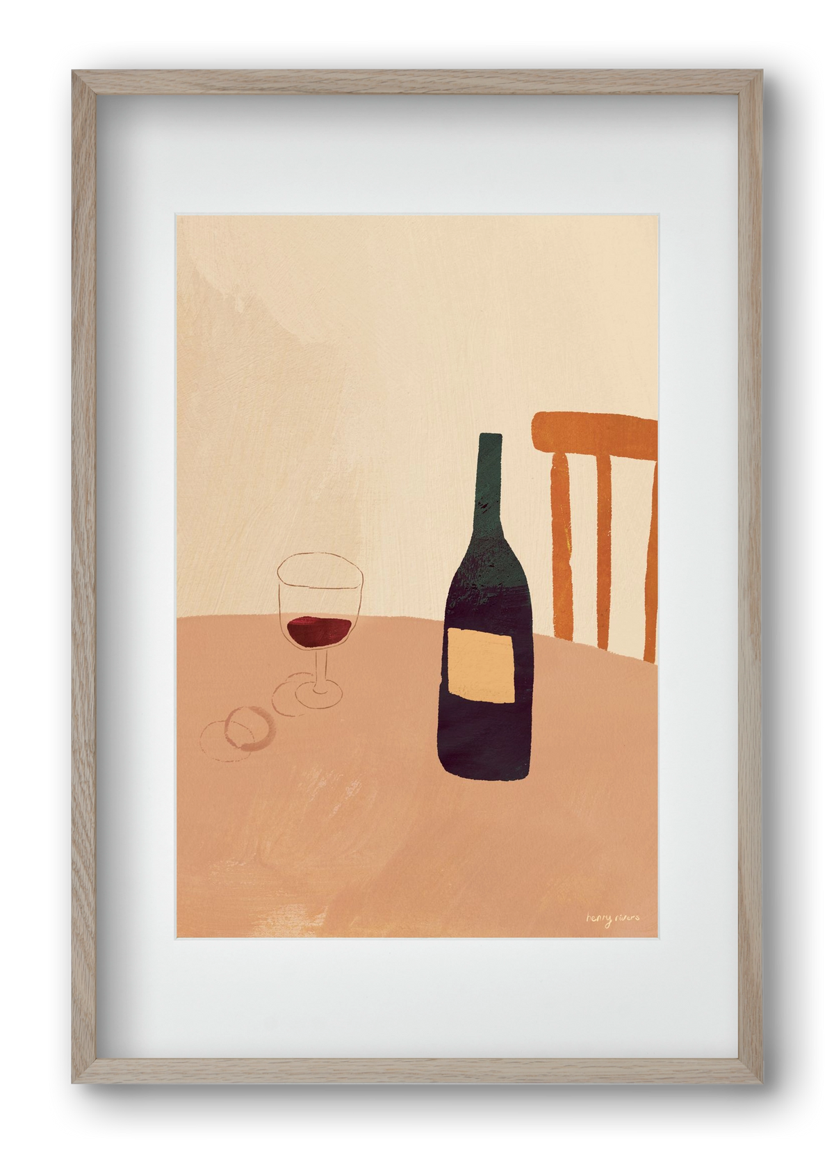 Summer wine, 40x60 cm (30x45 cm), Tölgy keret, paszpartuval