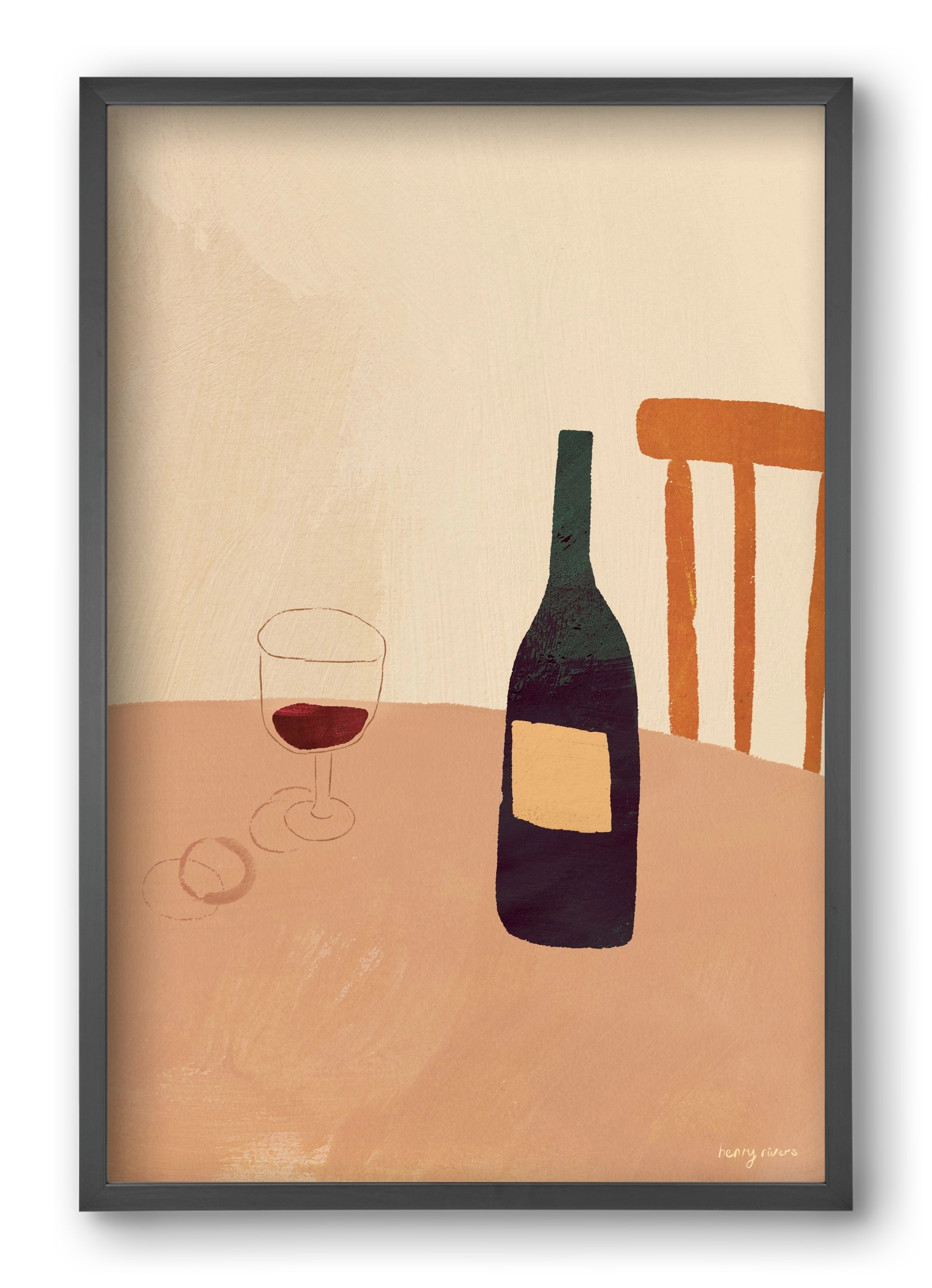 Summer wine, 40x60 cm (40x60 cm), Fekete keret