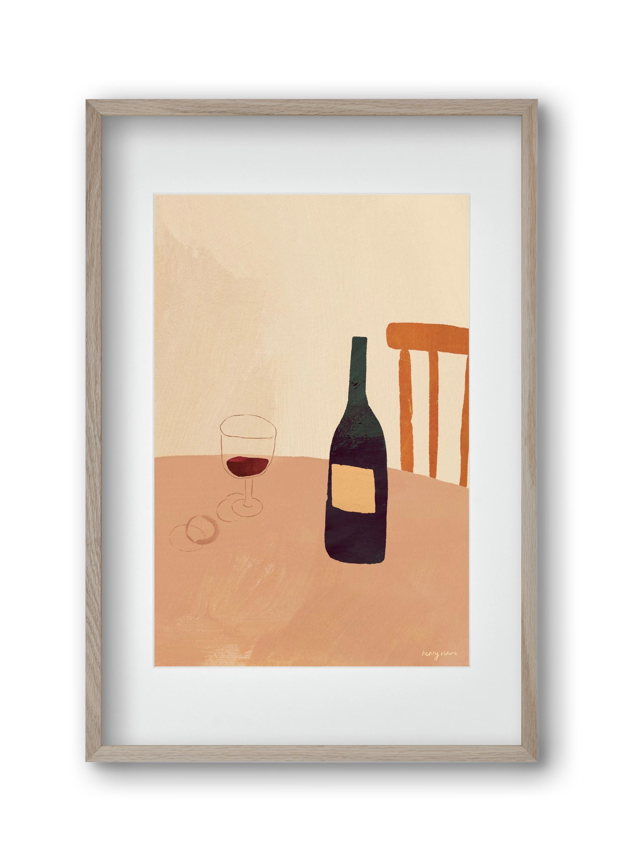 Summer wine, 30x45 cm (20x30 cm), Tölgy keret, paszpartuval
