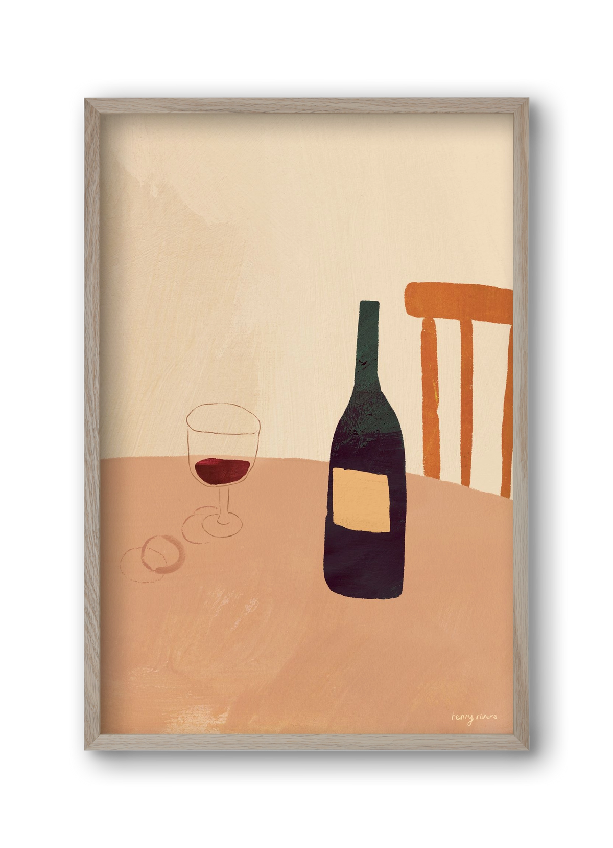 Summer wine, 30x45 cm (30x45 cm), Tölgy keret