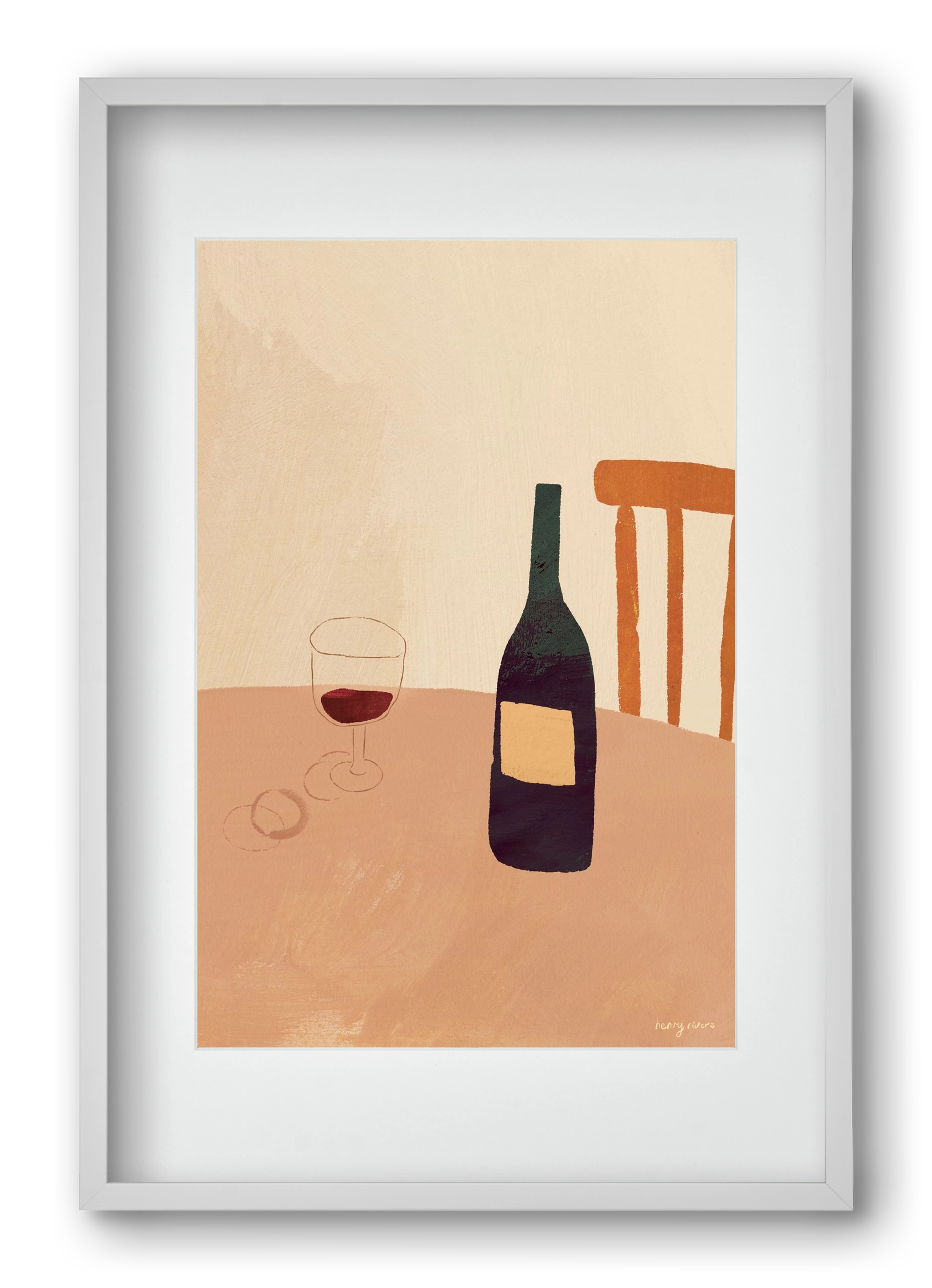 Summer wine, 40x60 cm (30x45 cm), Fehér keret, paszpartuval