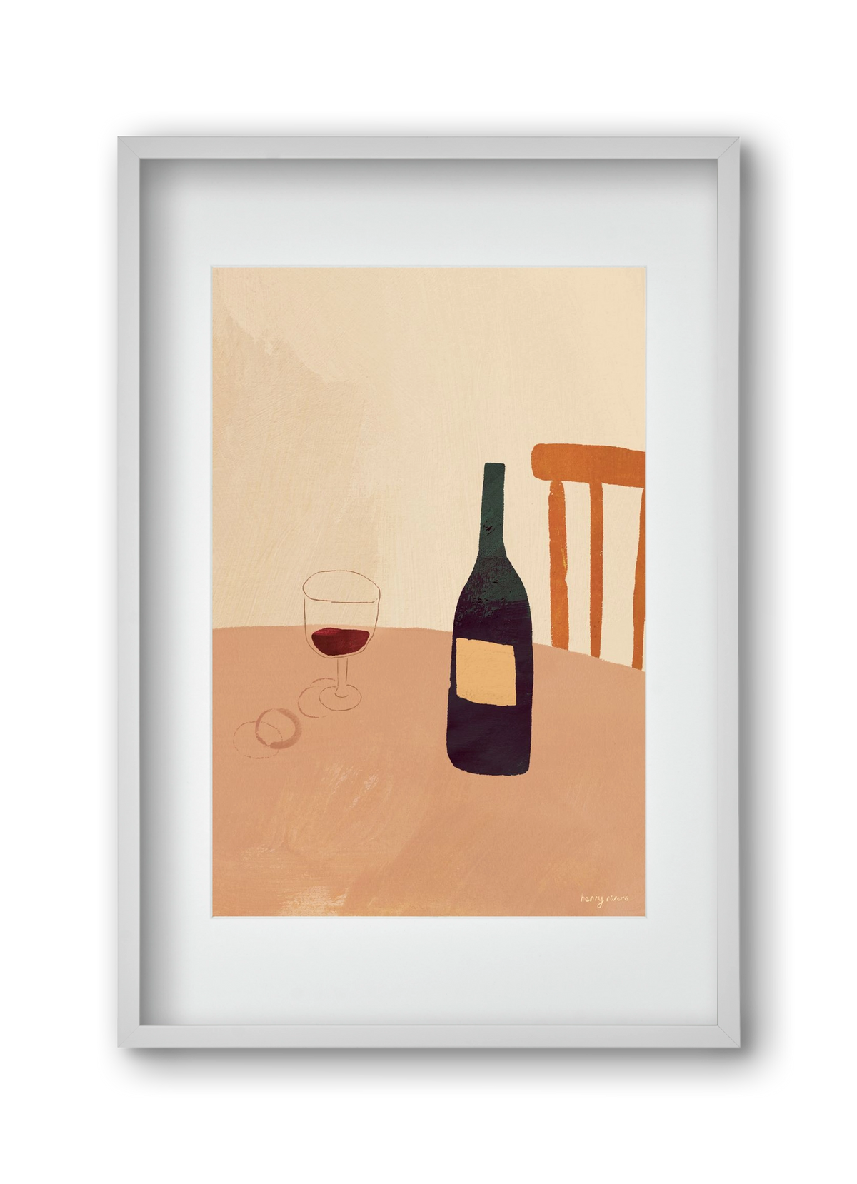 Summer wine, 30x45 cm (20x30 cm), Fehér keret, paszpartuval
