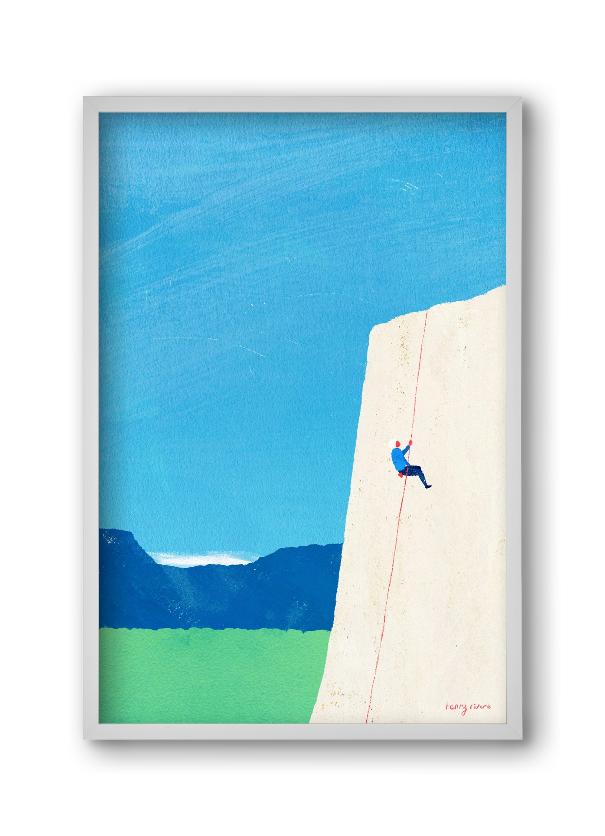 The ascent, 30x45 cm (30x45 cm), Fehér keret