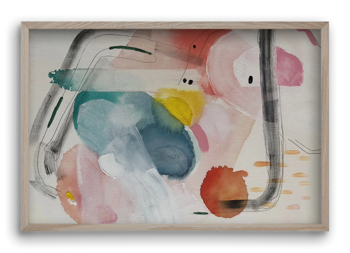 I scream for ice cream, 60x40 cm (60x40 cm), Tölgy keret