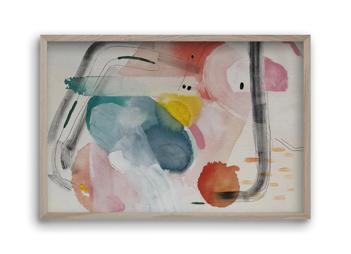 I scream for ice cream, 45x30 cm (45x30 cm), Tölgy keret