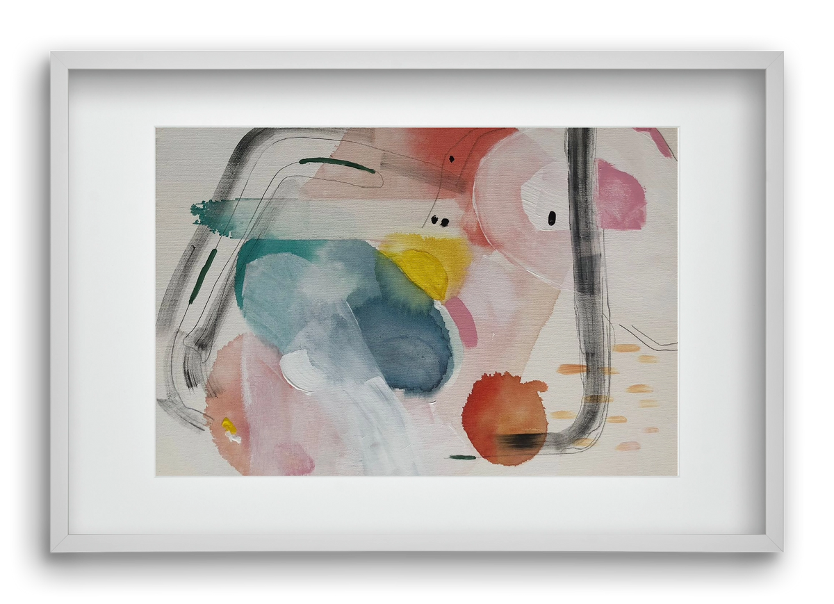 I scream for ice cream, 60x40 cm (45x30 cm), Fehér keret, paszpartuval