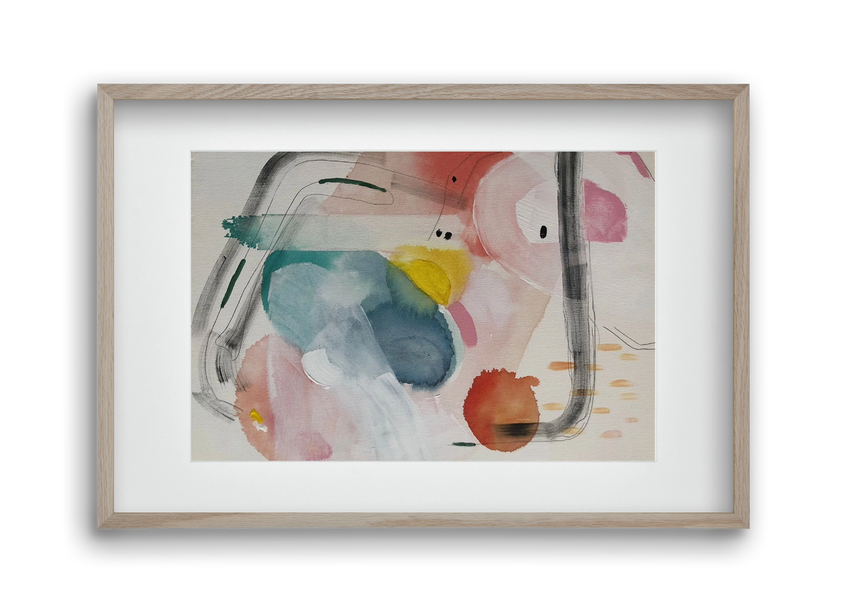 I scream for ice cream, 45x30 cm (30x20 cm), Tölgy keret, paszpartuval