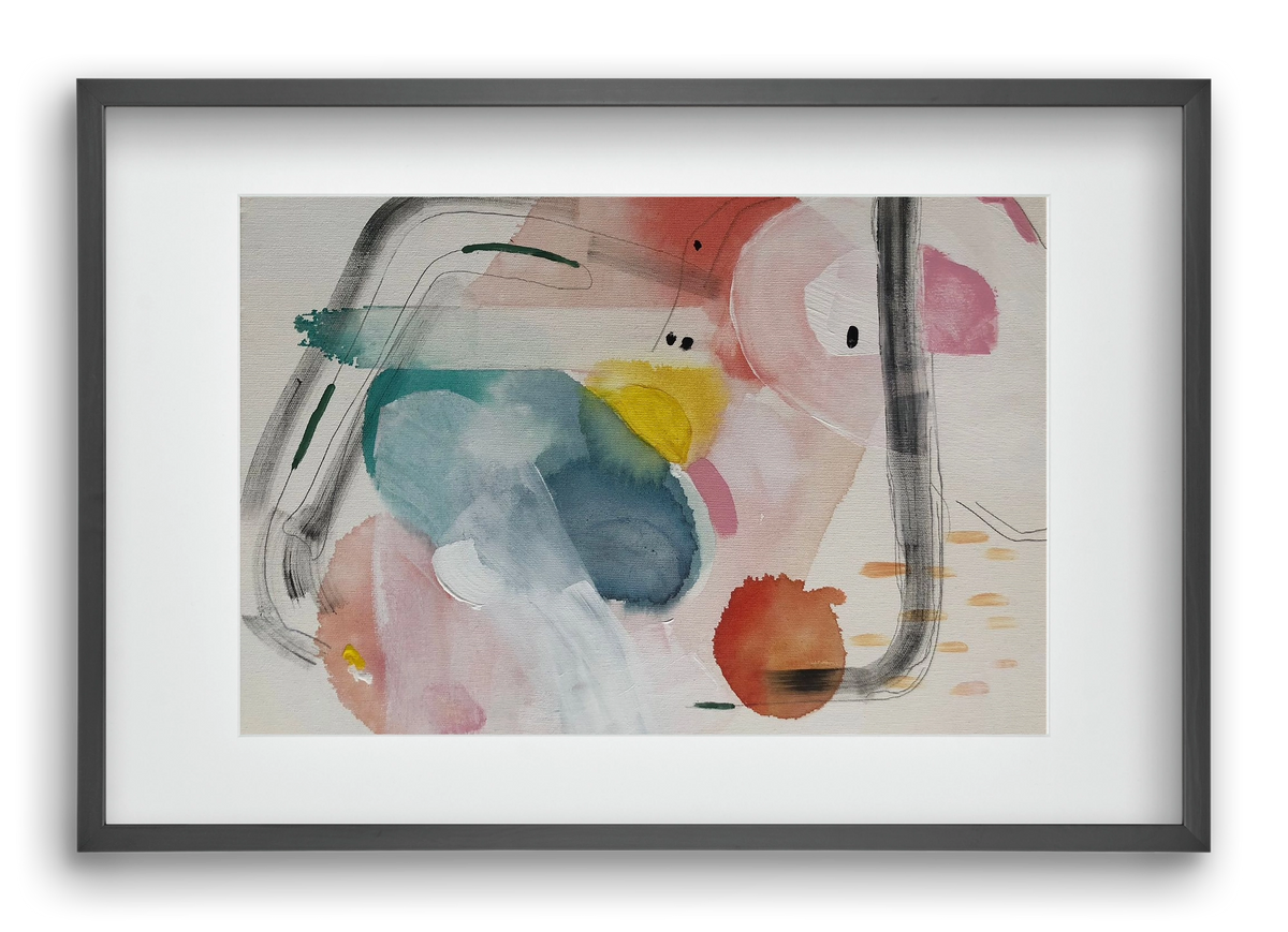 I scream for ice cream, 60x40 cm (45x30 cm), Fekete keret, paszpartuval