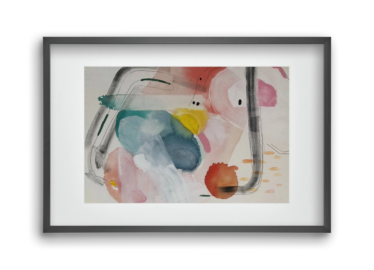 I scream for ice cream, 45x30 cm (30x20 cm), Fekete keret, paszpartuval