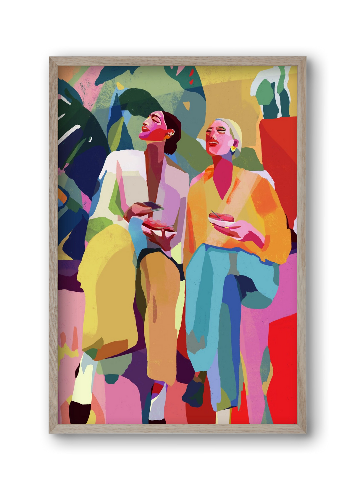 Friendship, 30x45 cm (30x45 cm), Tölgy keret