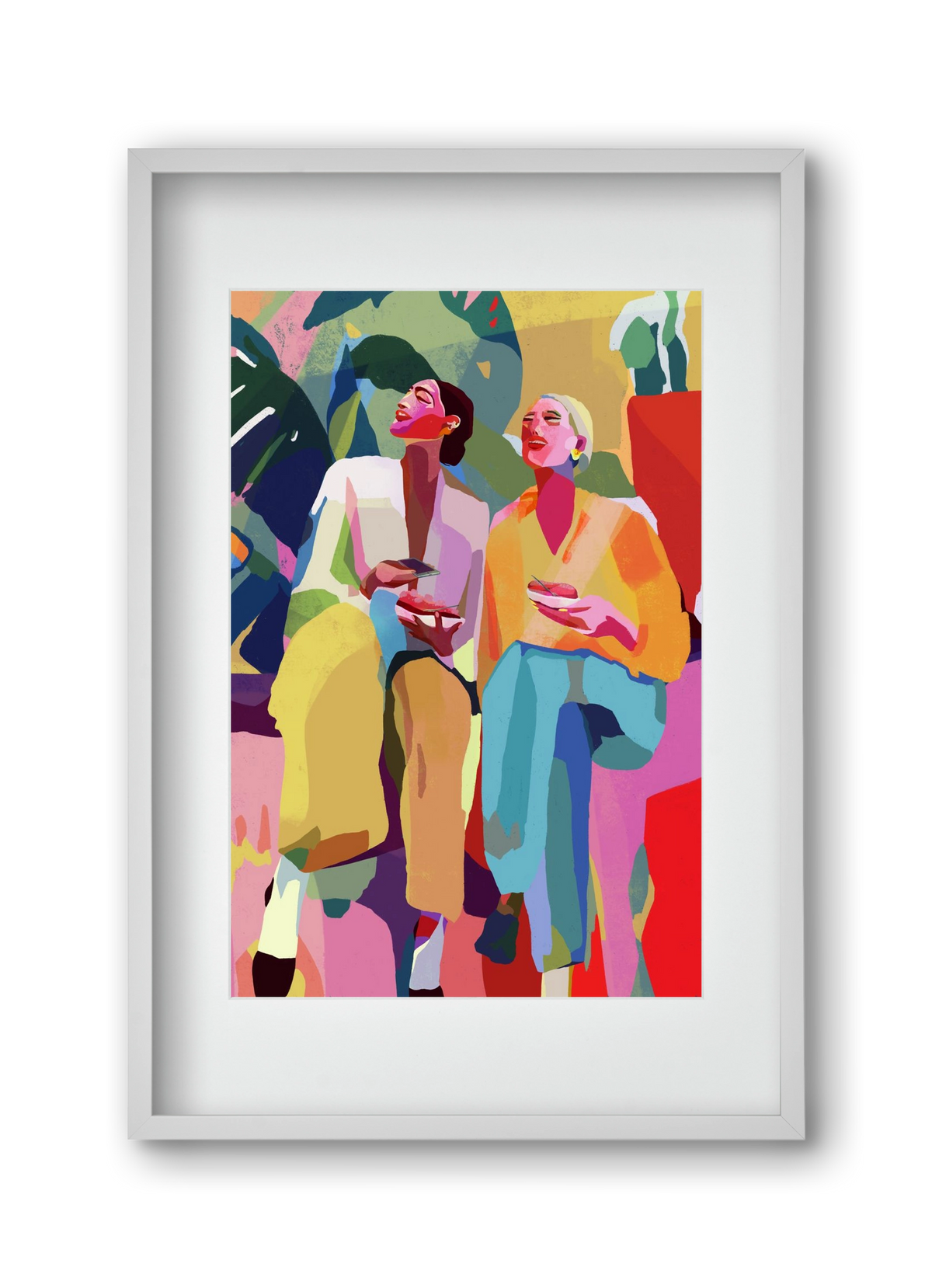 Friendship, 30x45 cm (20x30 cm), Fehér keret, paszpartuval