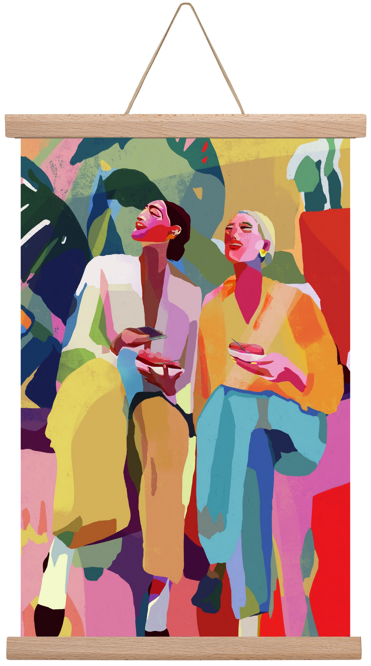 Friendship, 30x45 cm (30x45 cm), Tölgy akasztó