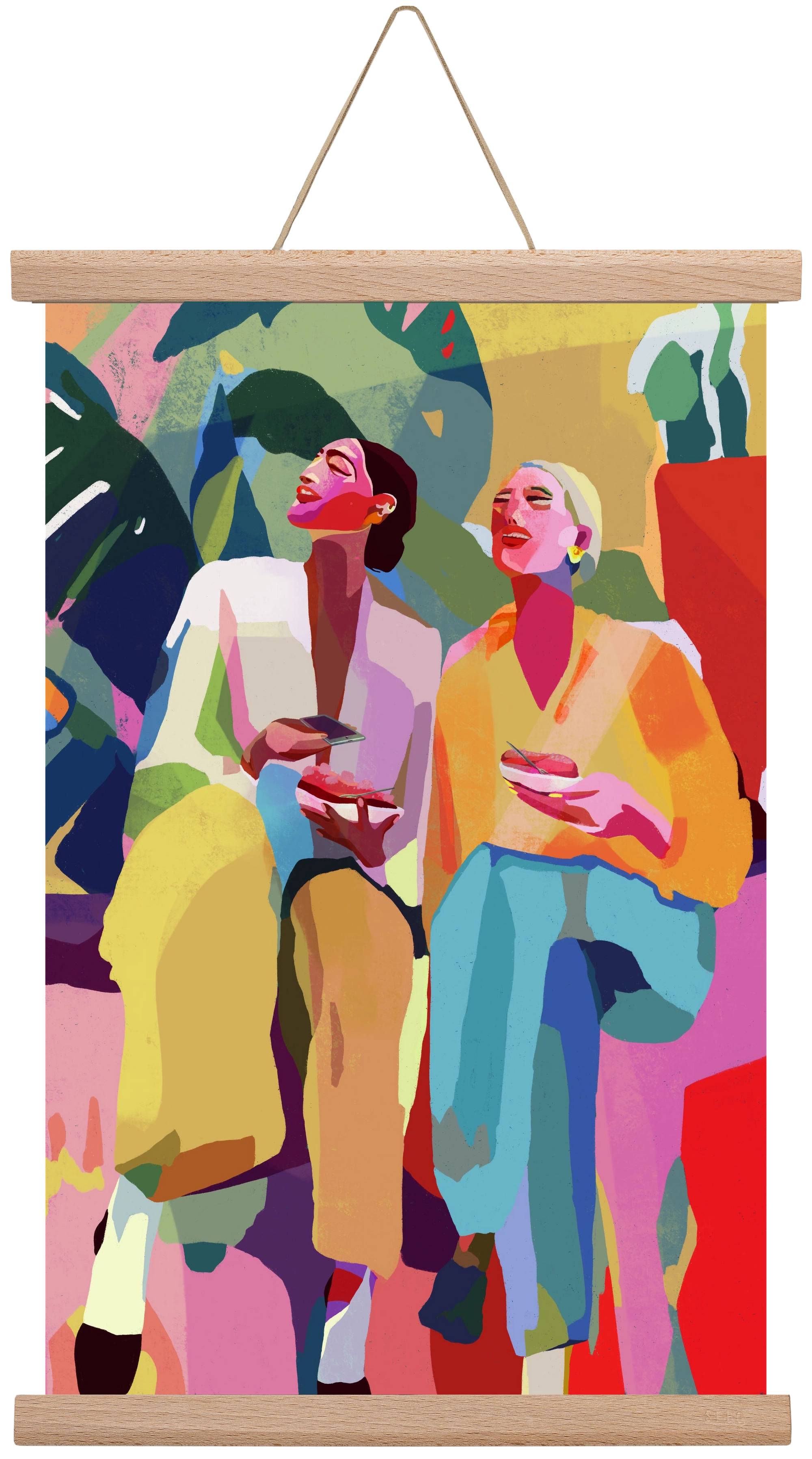 Friendship, 30x45 cm (30x45 cm), Tölgy akasztó