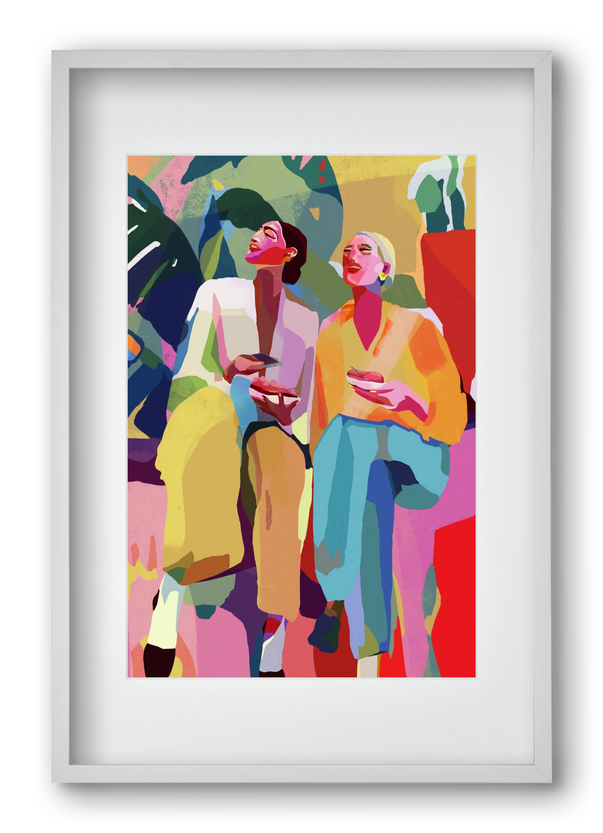 Friendship, 40x60 cm (30x45 cm), Fehér keret, paszpartuval