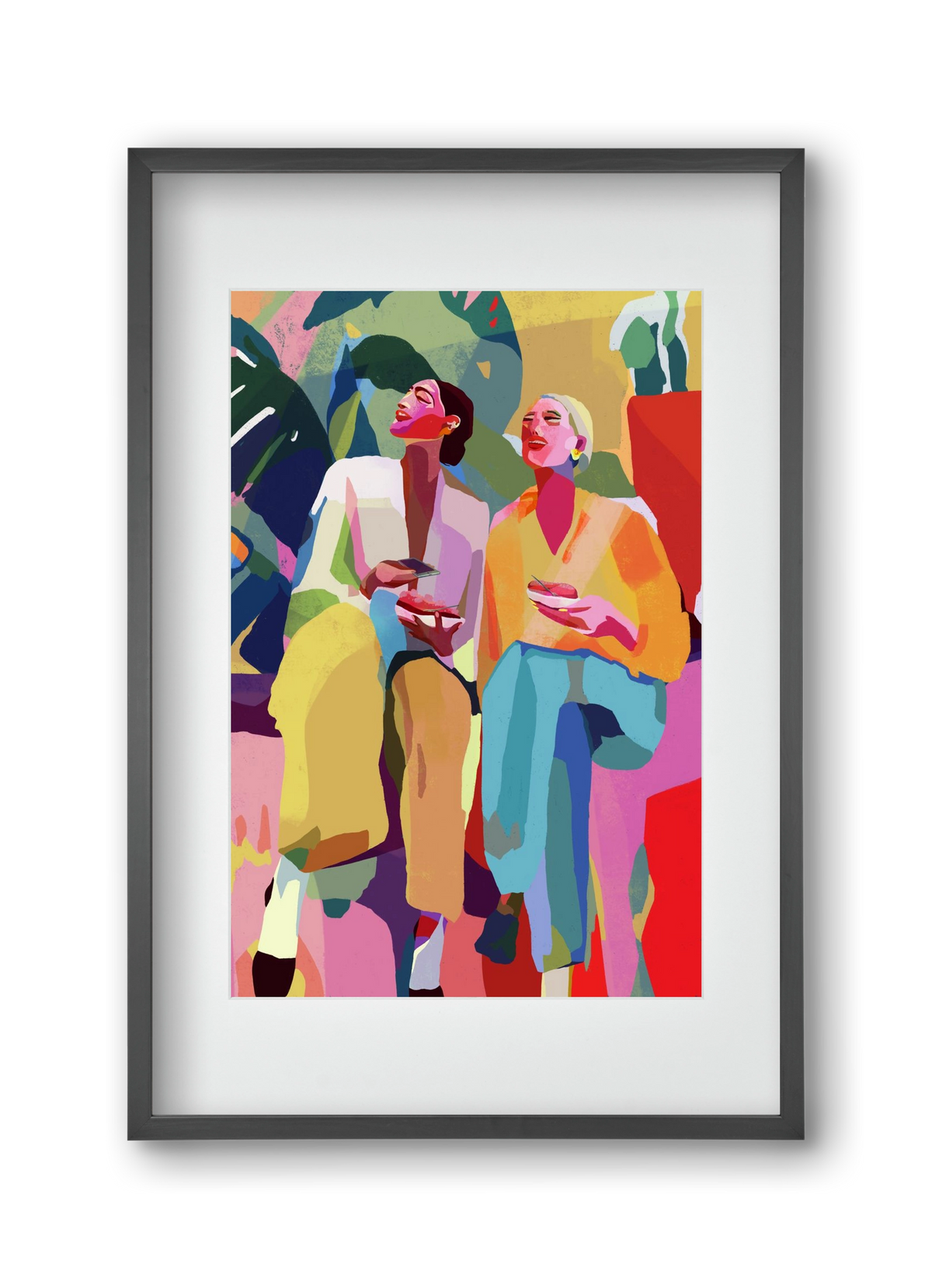 Friendship, 30x45 cm (20x30 cm), Fekete keret, paszpartuval