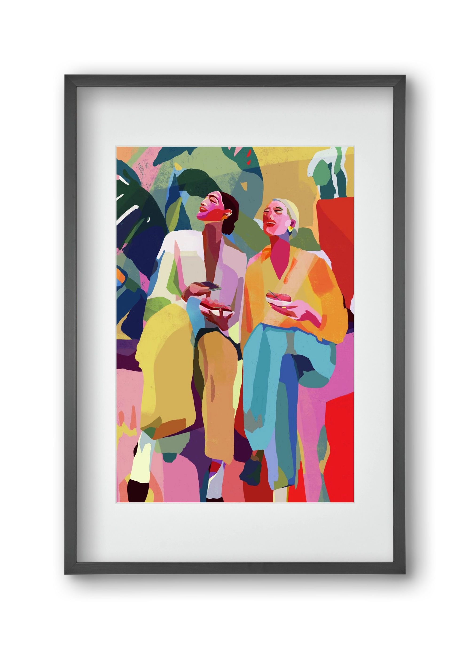 Friendship, 30x45 cm (20x30 cm), Fekete keret, paszpartuval