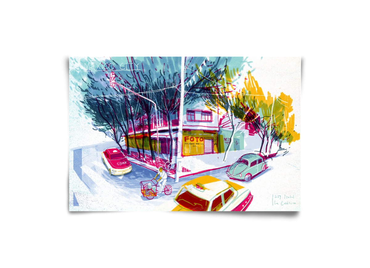 Mexico City, 30x20 cm, Keret nélkül