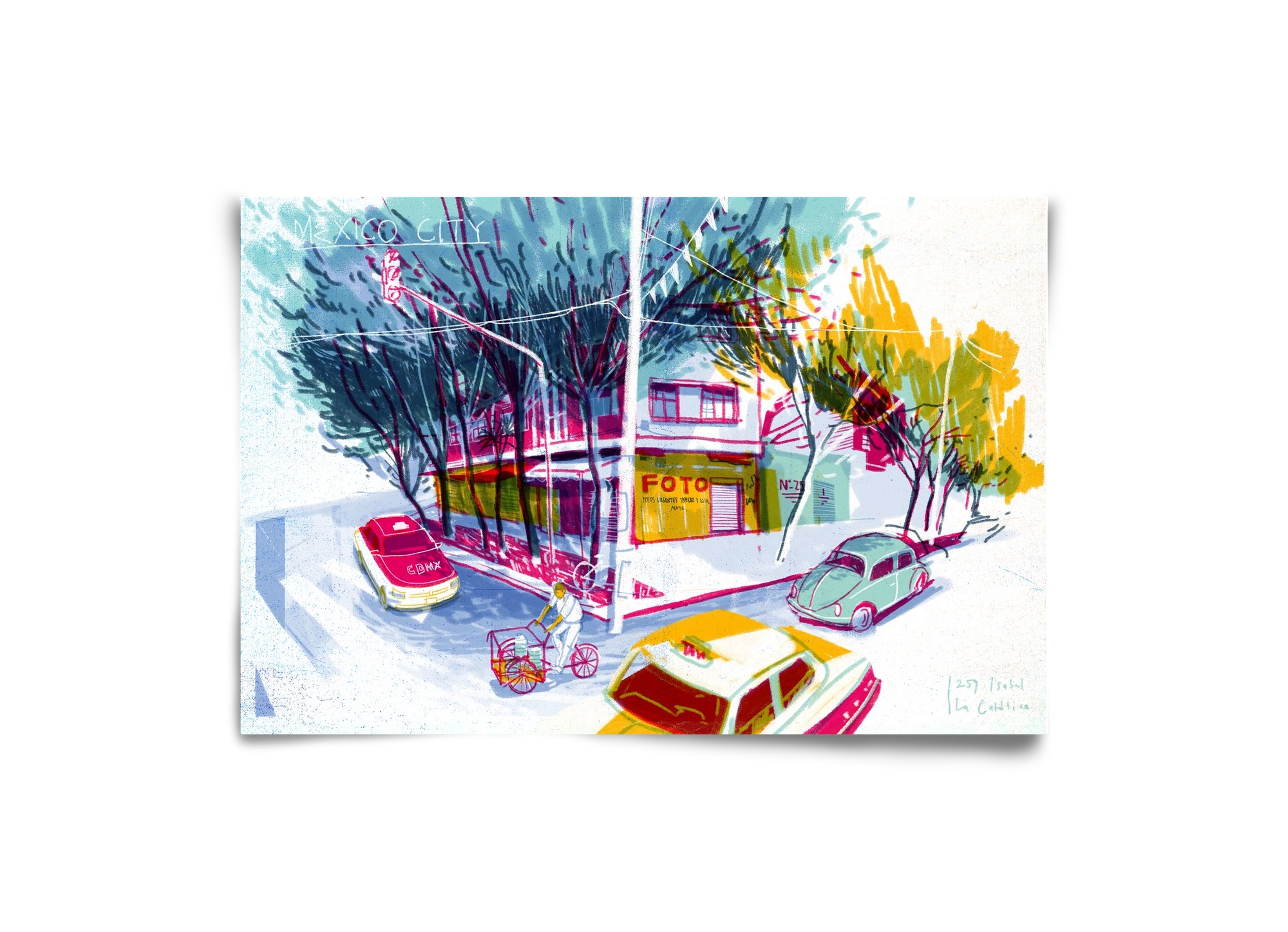 Mexico City, 30x20 cm, Keret nélkül