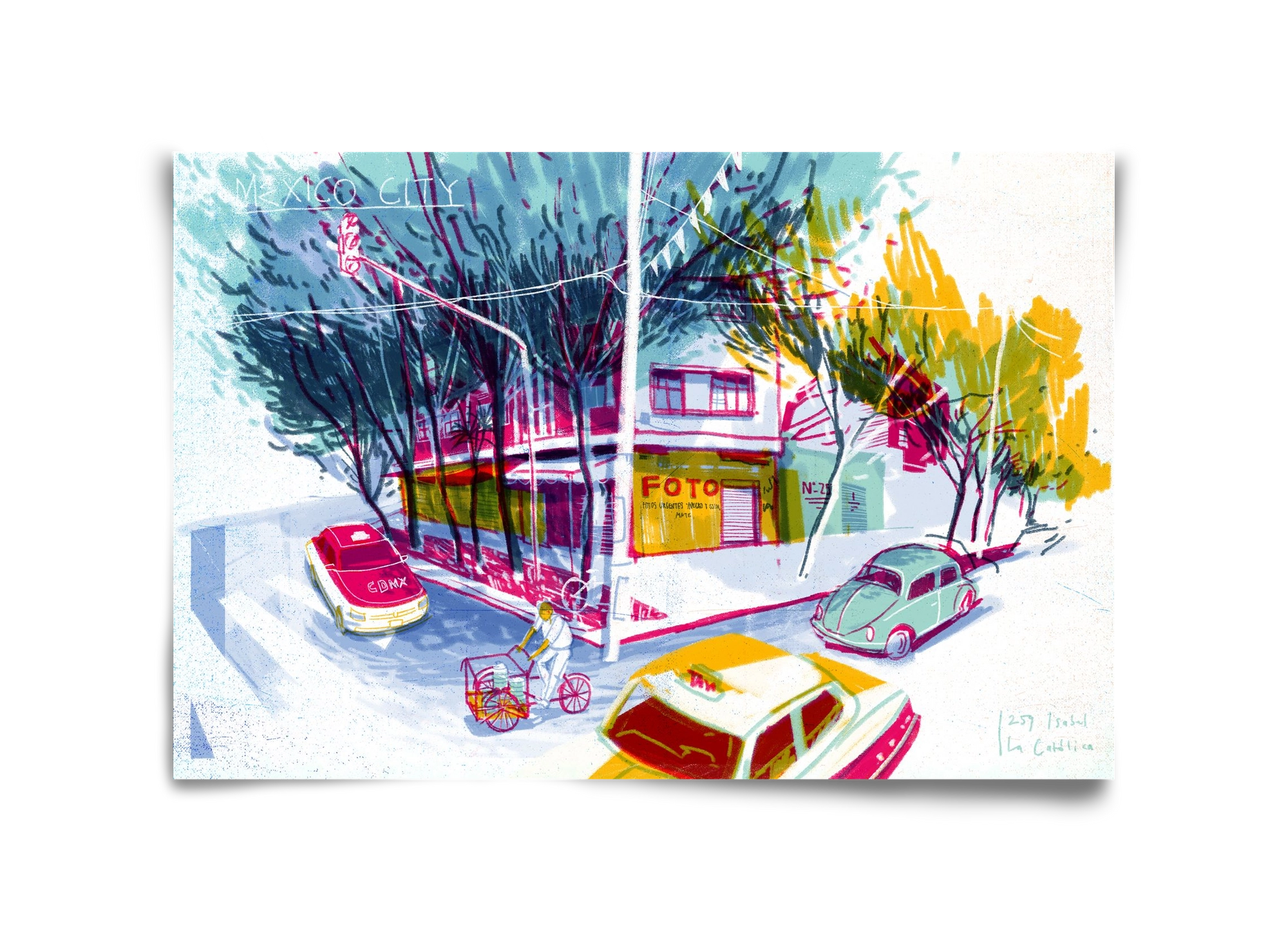 Mexico City, 45x30 cm, Keret nélkül