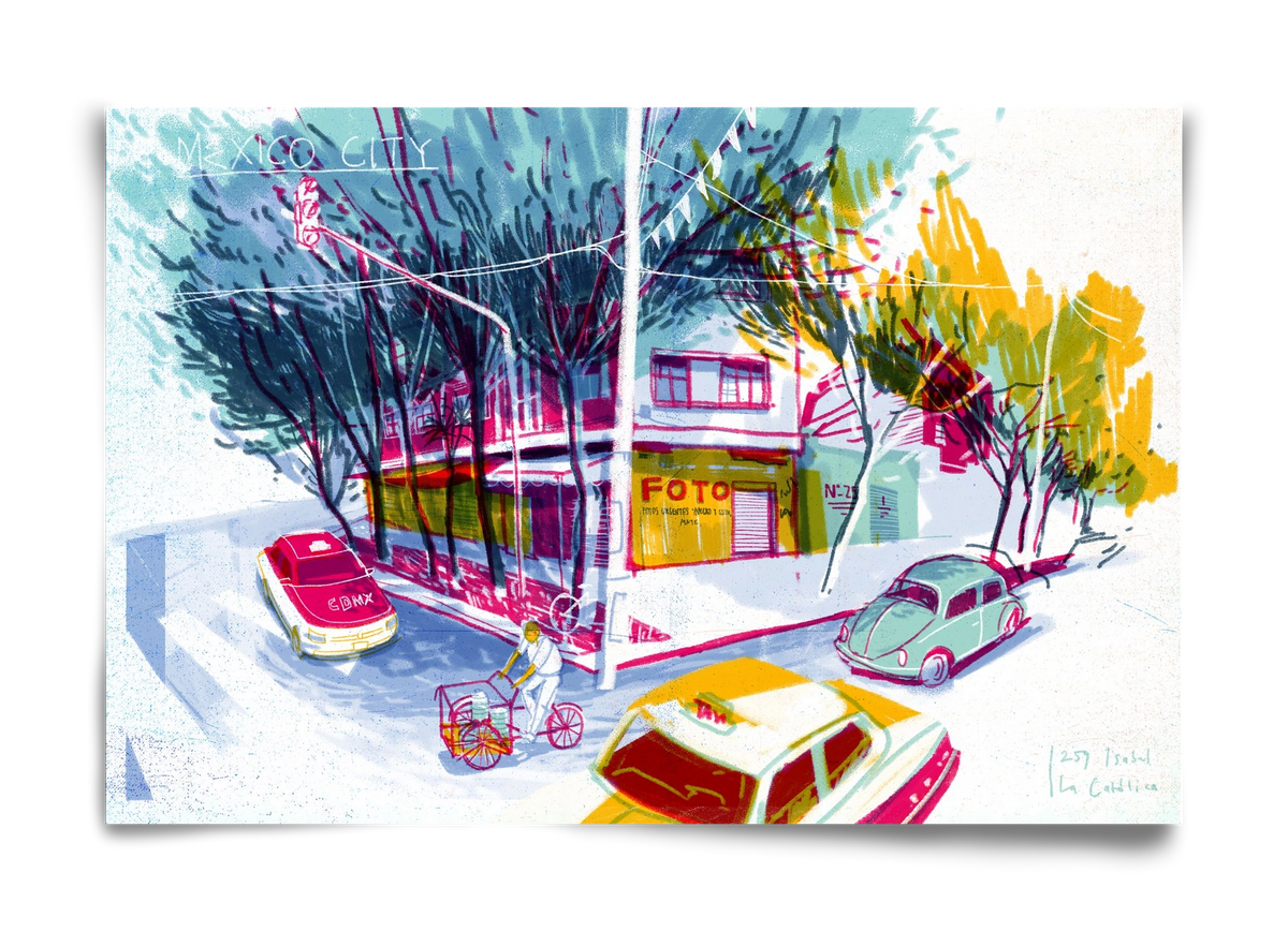 Mexico City, 60x40 cm, Keret nélkül