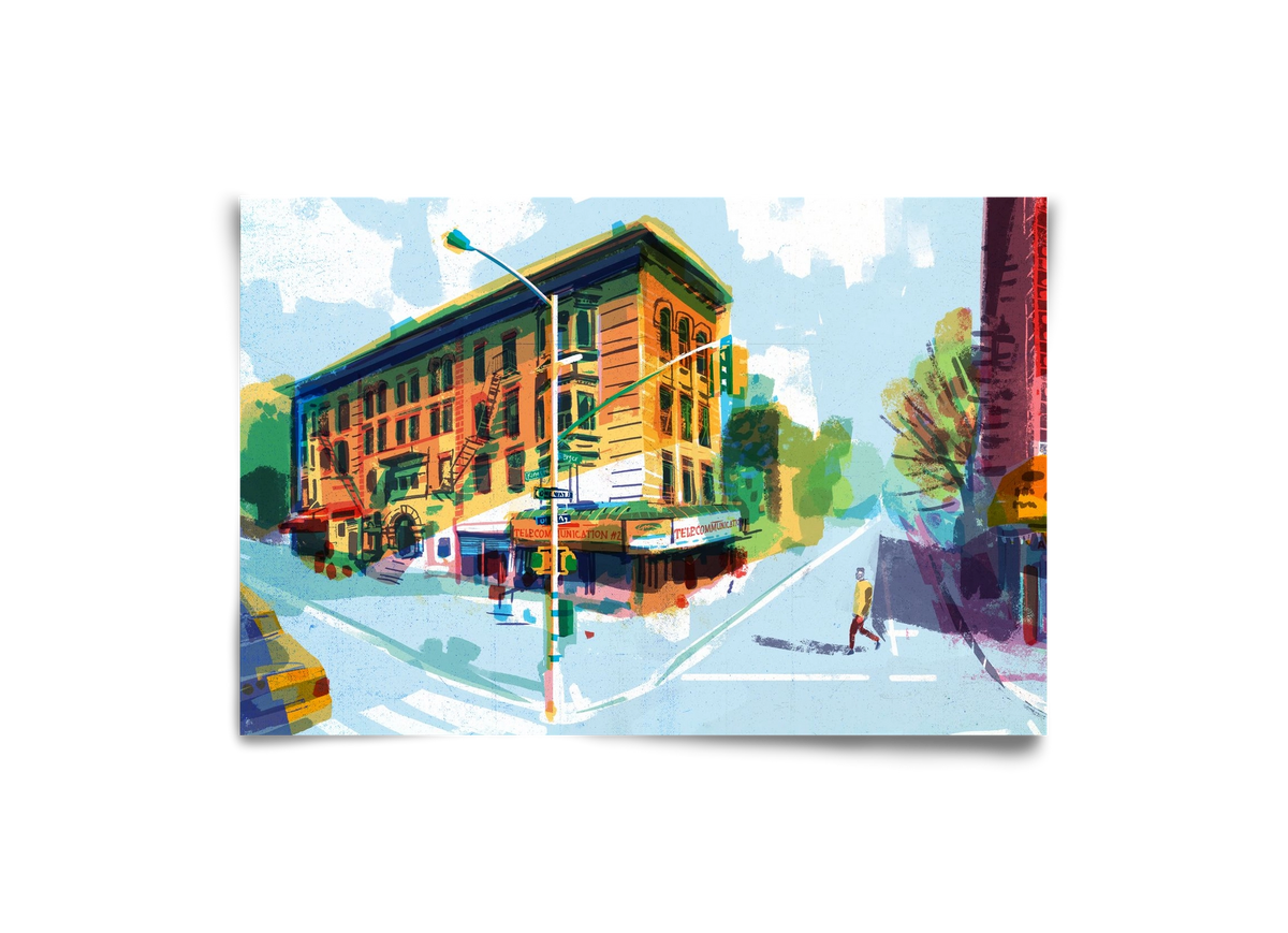 Street in New York 1, 30x20 cm, Keret nélkül