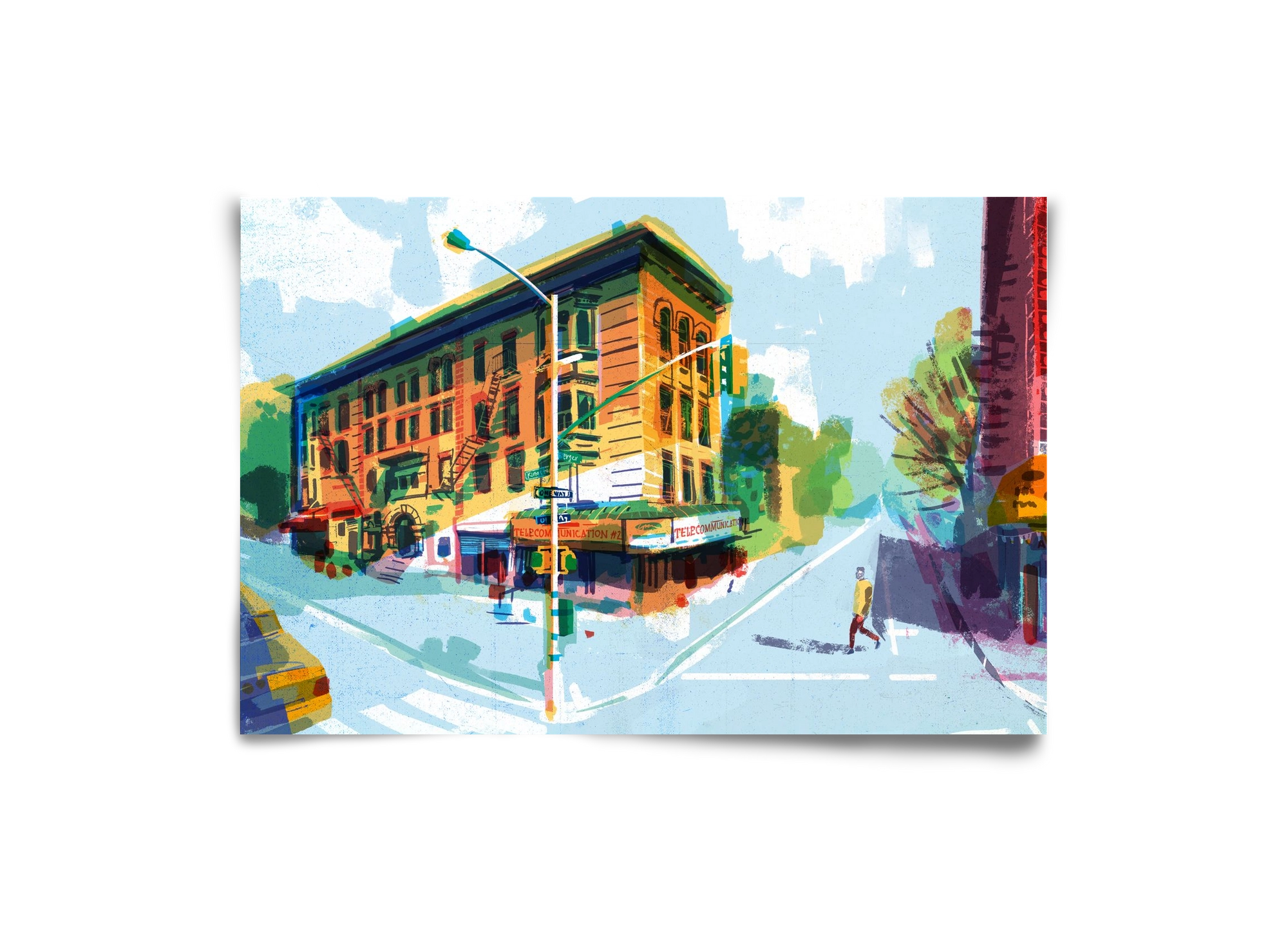 Street in New York 1, 30x20 cm, Keret nélkül