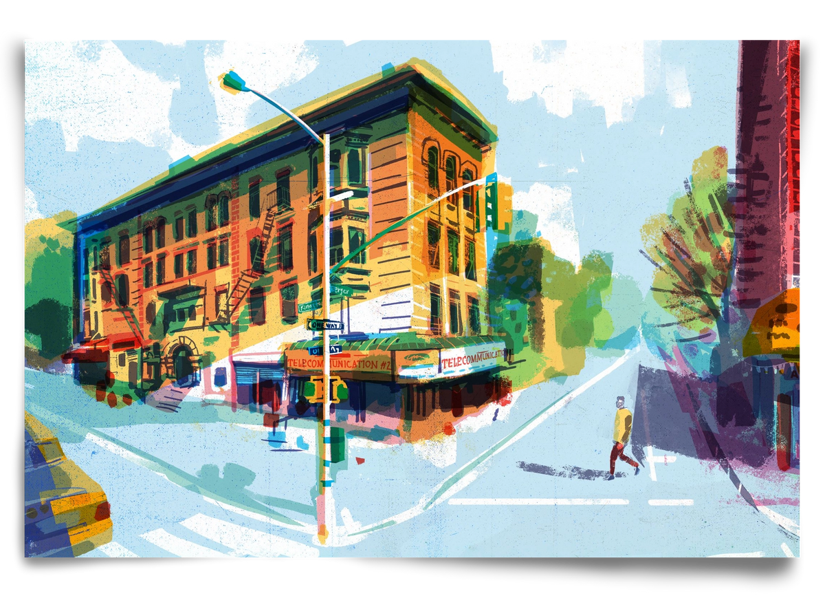 Street in New York 1, 90x60 cm, Keret nélkül