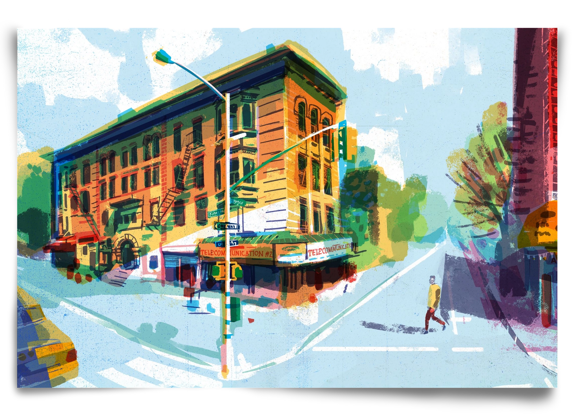 Street in New York 1, 90x60 cm, Keret nélkül