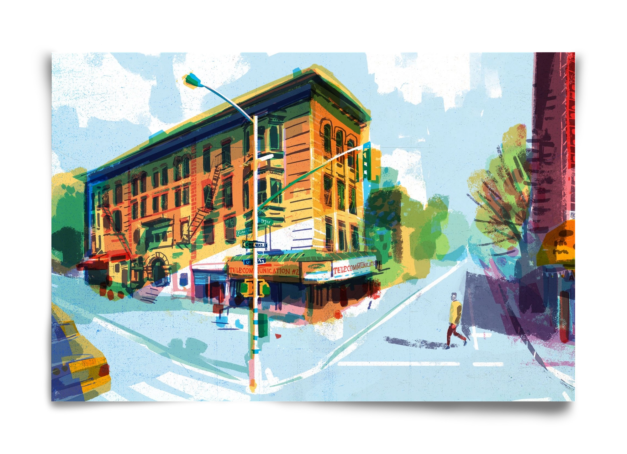 Street in New York 1, 60x40 cm, Keret nélkül