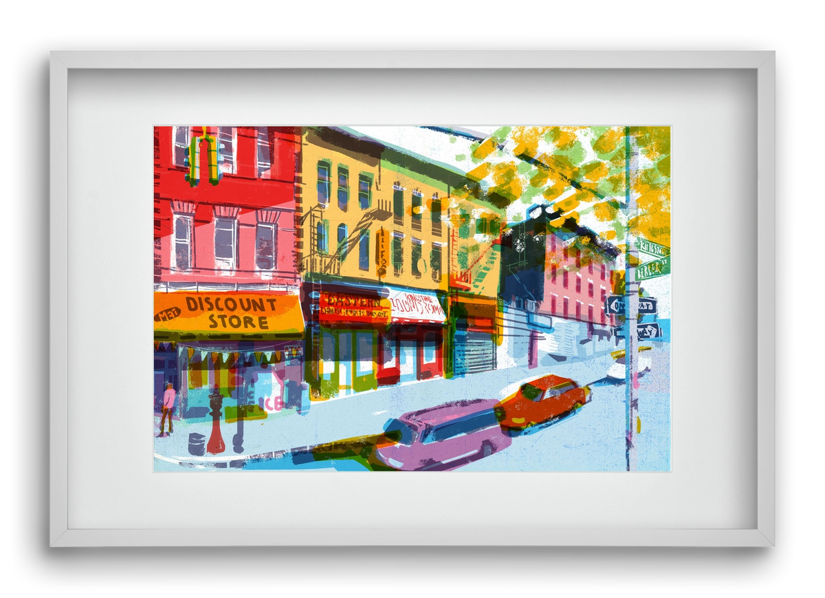 Street in New York 2, 60x40 cm (45x30 cm), Fehér keret, paszpartuval
