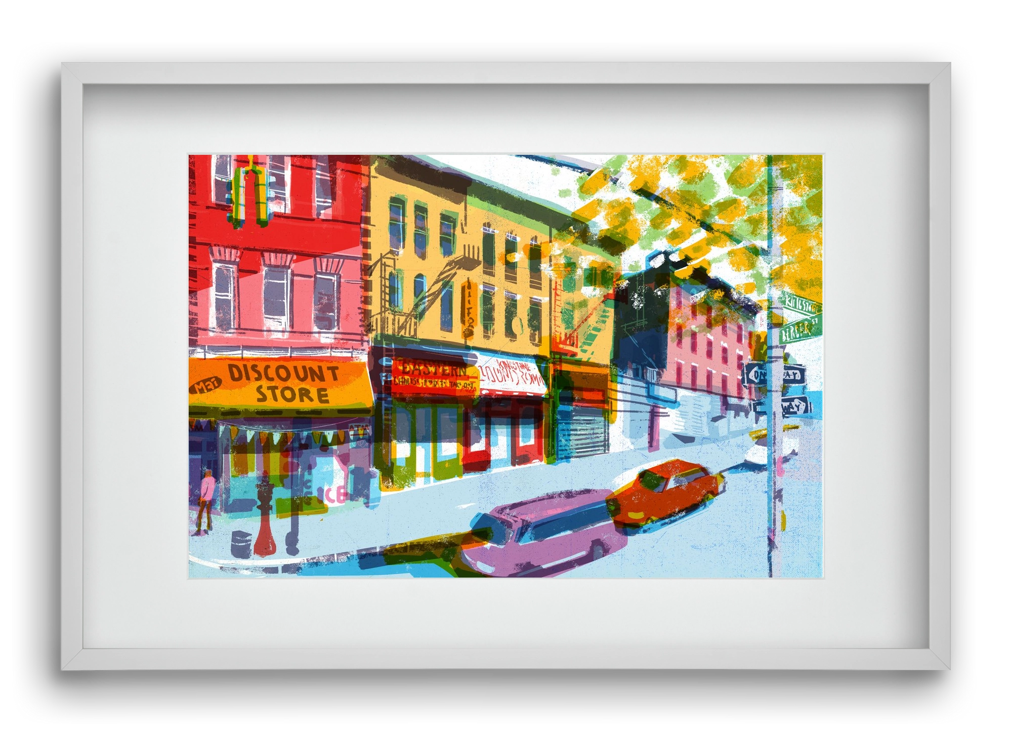 Street in New York 2, 60x40 cm (45x30 cm), Fehér keret, paszpartuval