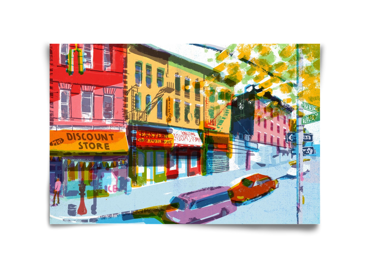 Street in New York 2, 45x30 cm, Keret nélkül
