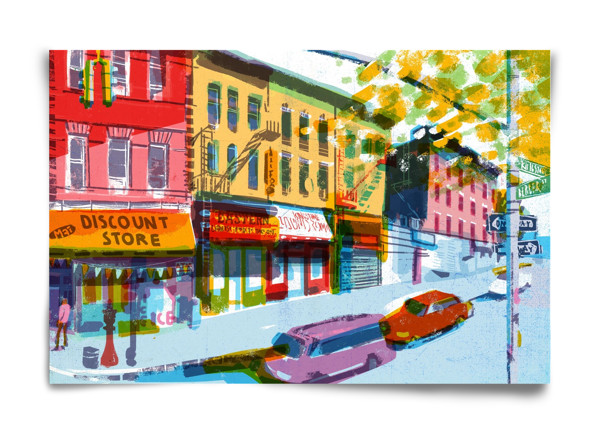 Street in New York 2, 60x40 cm, Keret nélkül