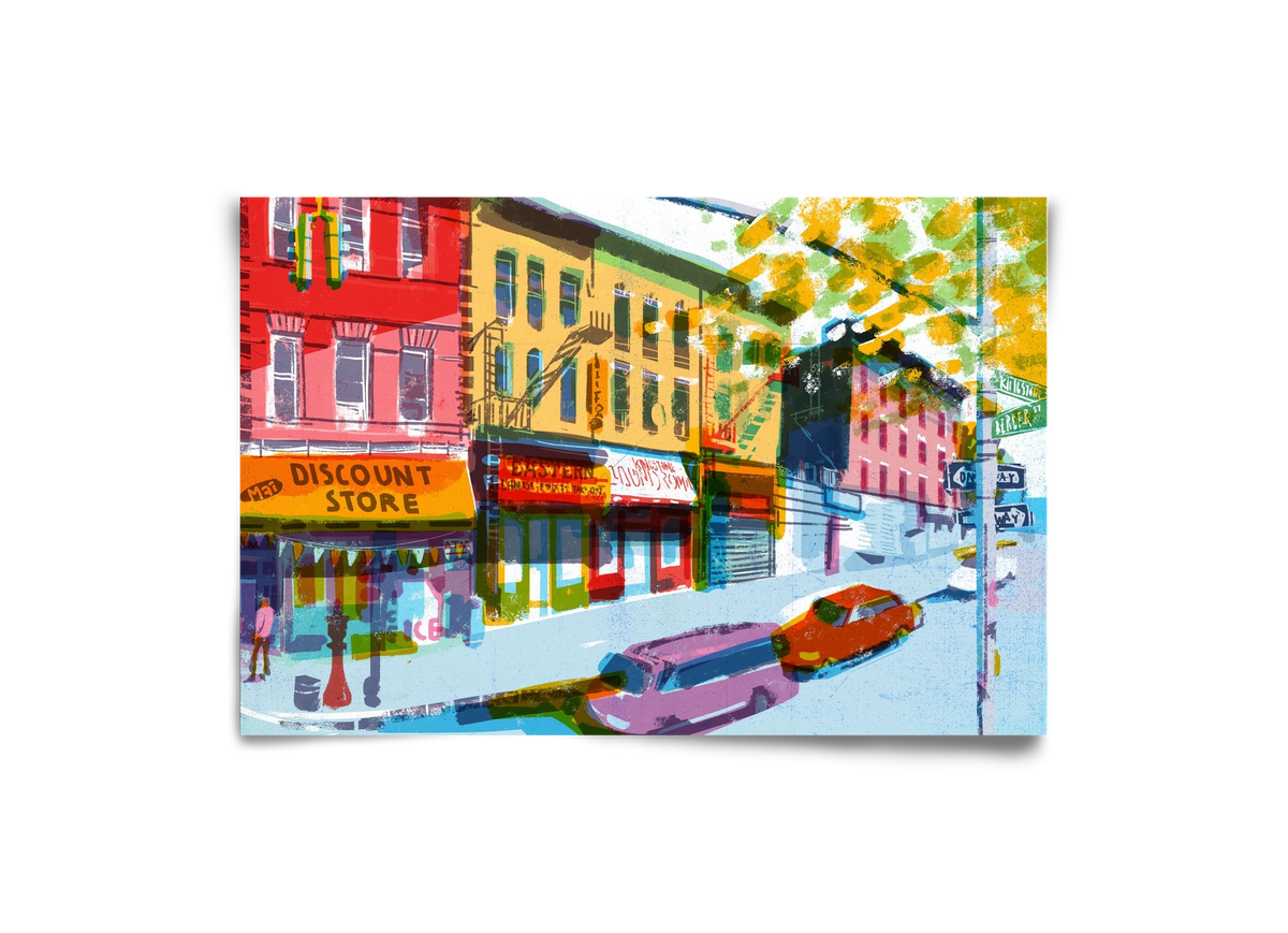 Street in New York 2, 30x20 cm, Keret nélkül