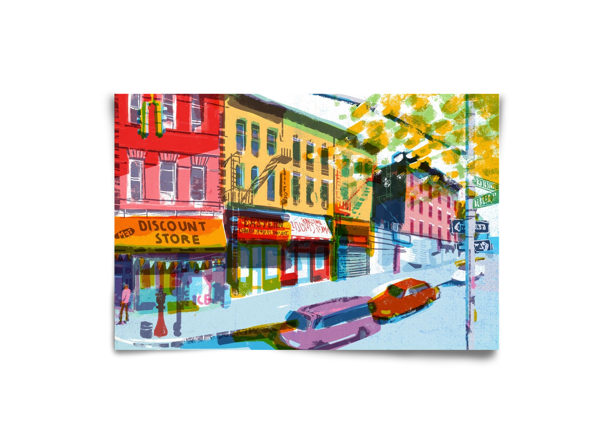 Street in New York 2, 30x20 cm, Keret nélkül