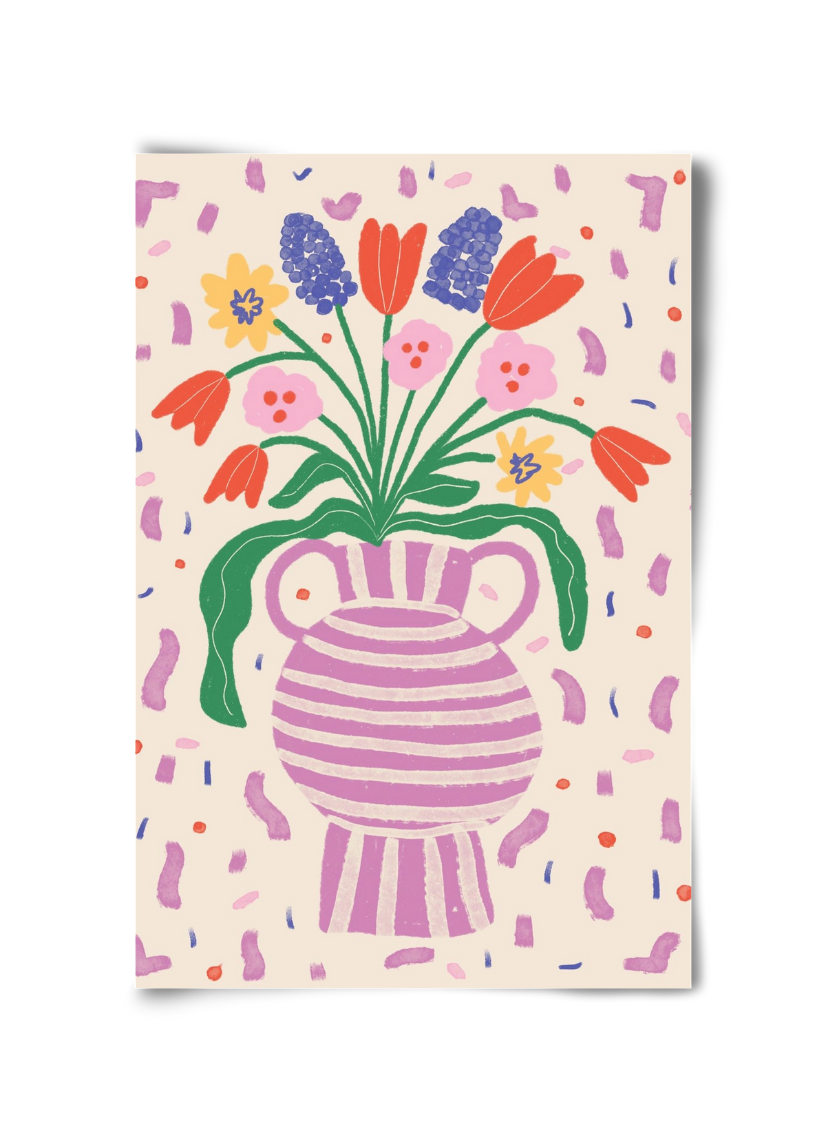 flowers in a vase , 30x45 cm, Keret nélkül