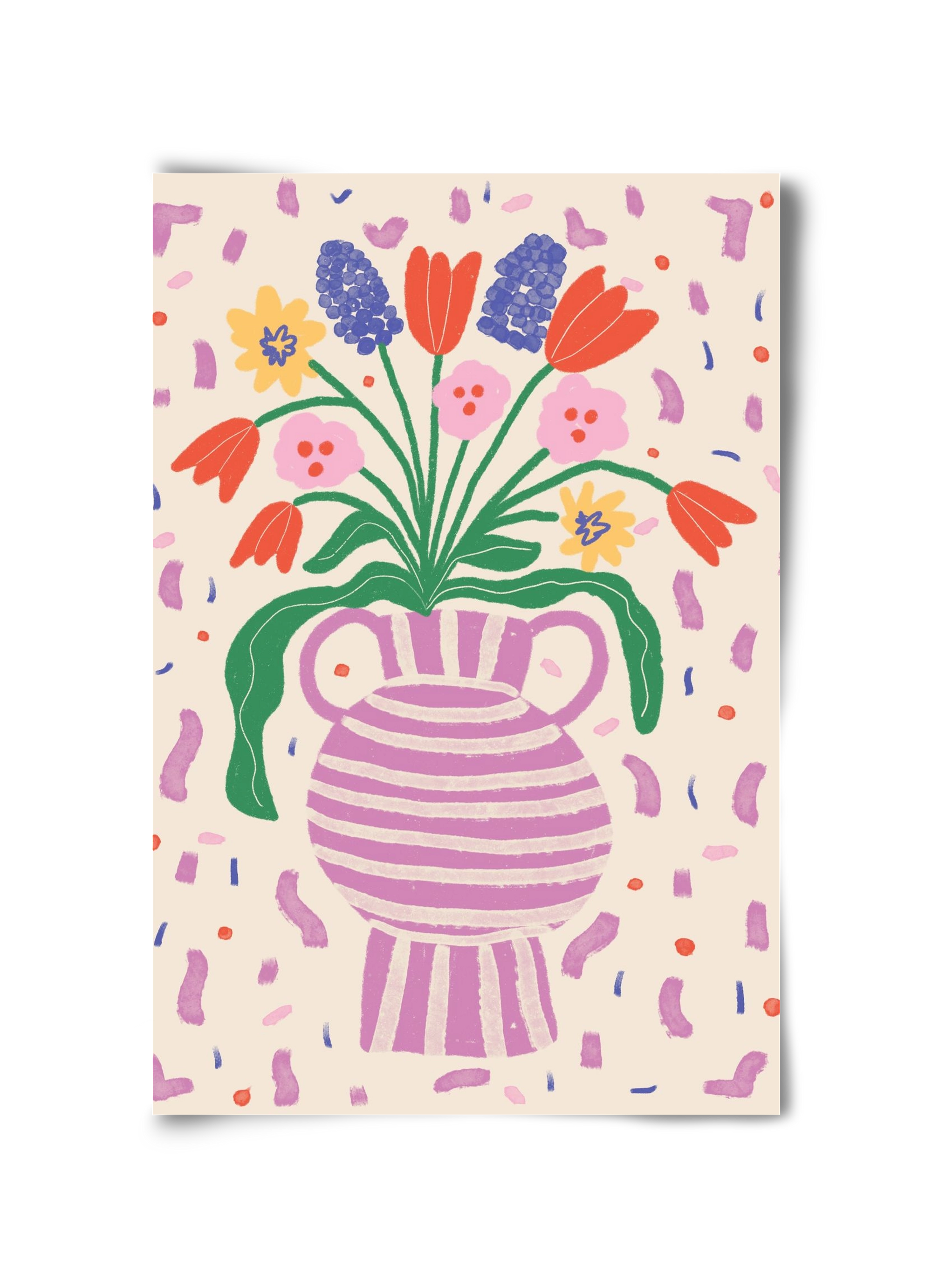 flowers in a vase , 30x45 cm, Keret nélkül