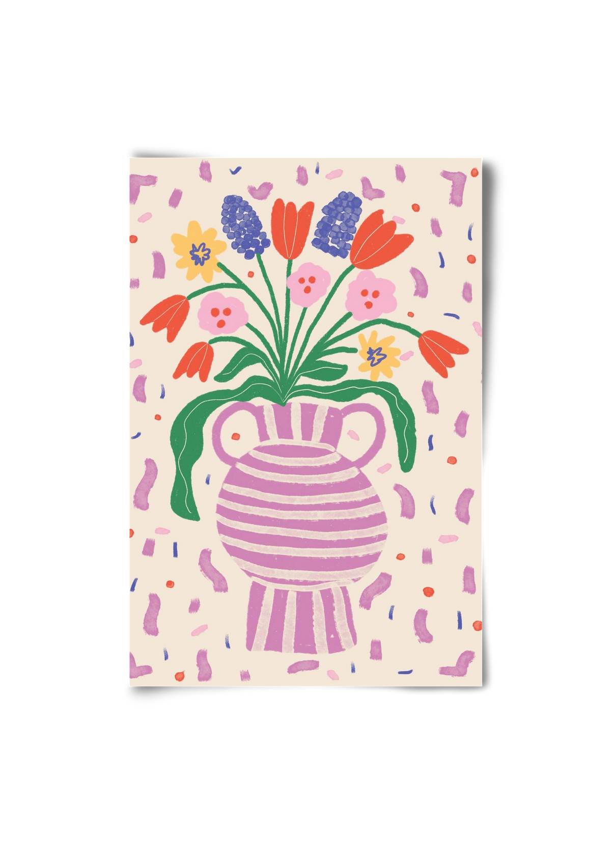 flowers in a vase , 20x30 cm, Keret nélkül