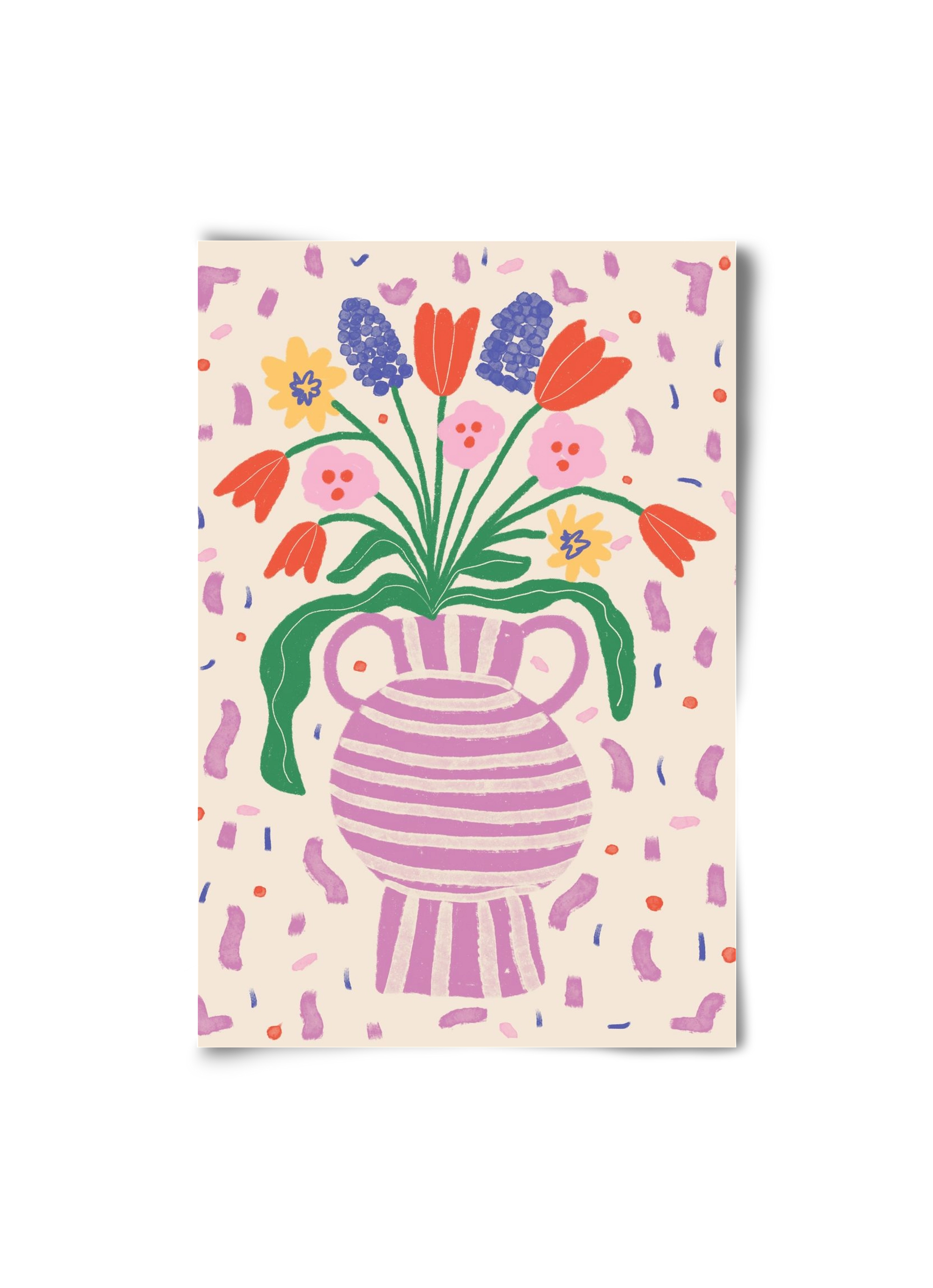 flowers in a vase , 20x30 cm, Keret nélkül