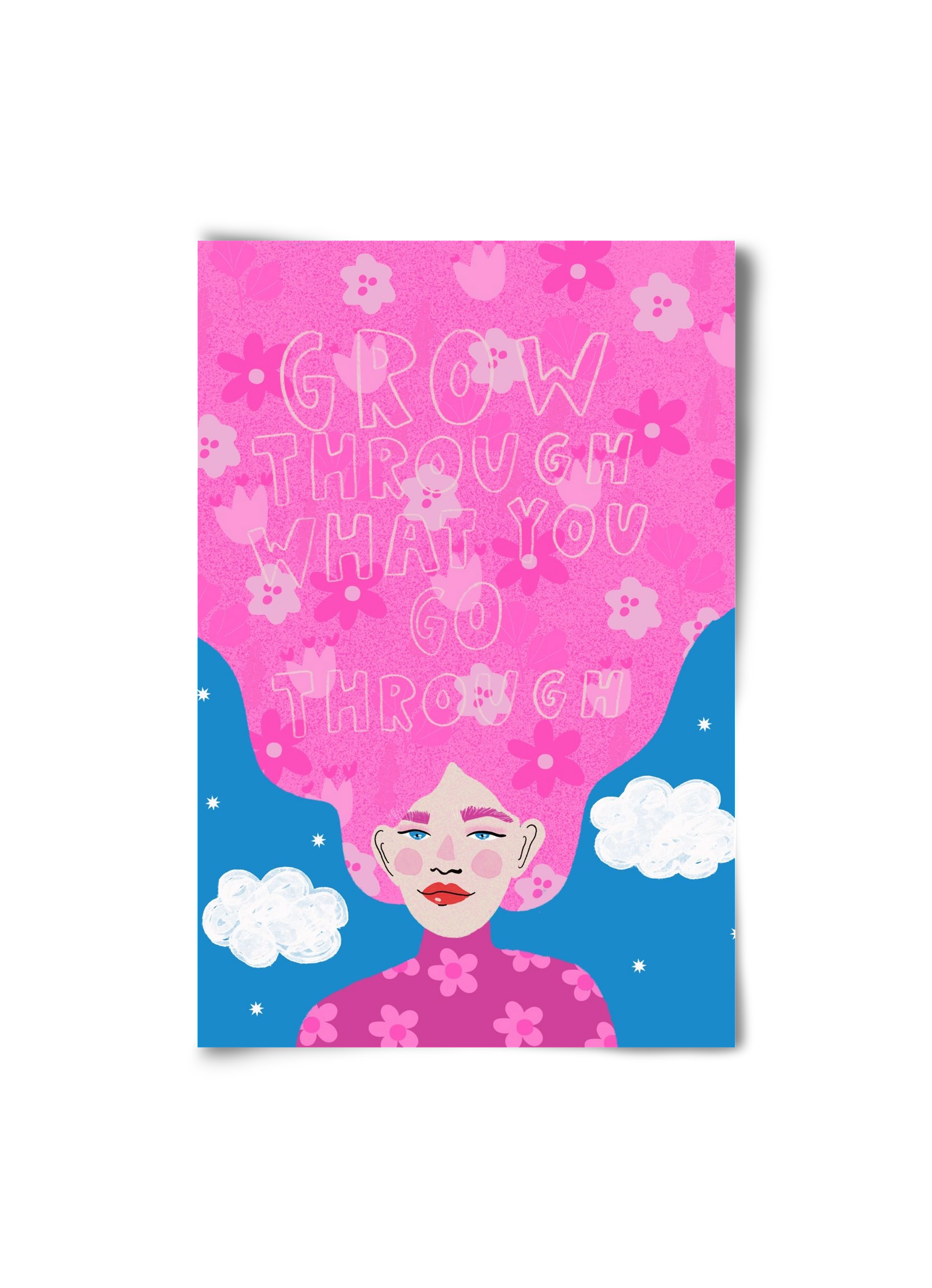 Grow Through What You Go Through , 20x30 cm, Keret nélkül