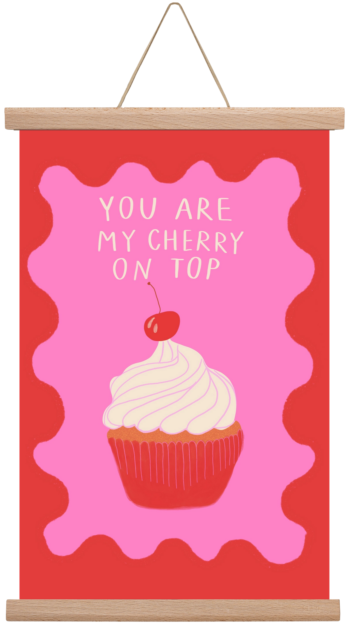 You are My Cherry on Top , 30x45 cm (30x45 cm), Tölgy akasztó