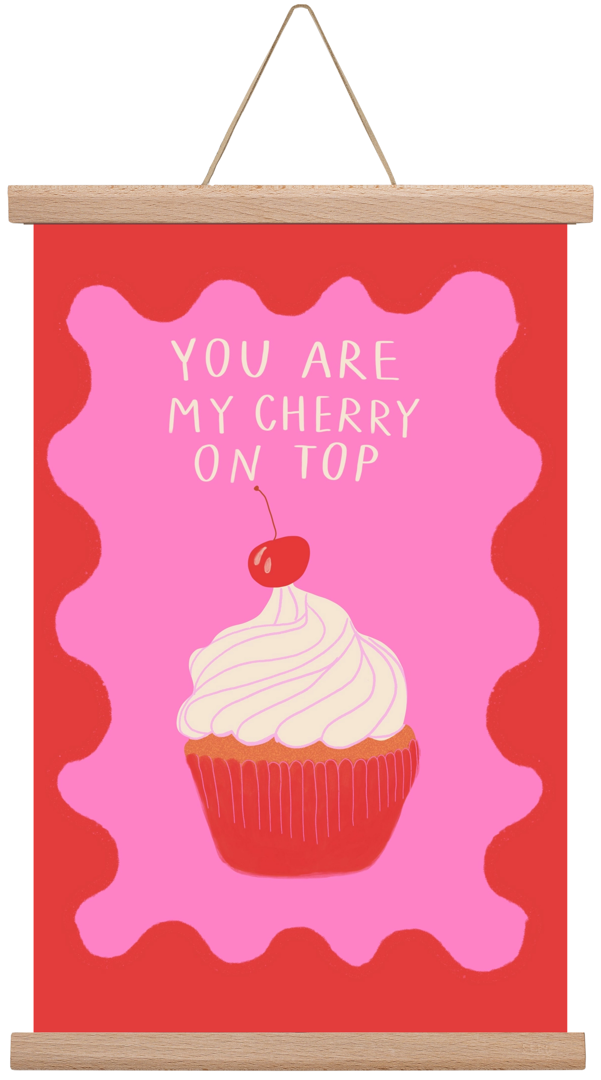 You are My Cherry on Top , 30x45 cm (30x45 cm), Tölgy akasztó